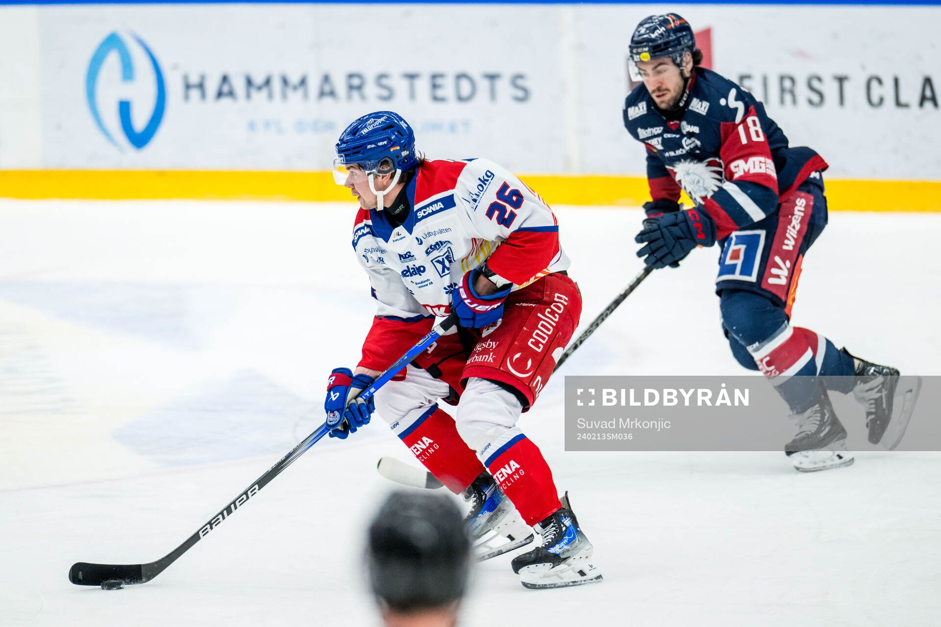 Oskarshamns Lukas Pilö och Linköpings Remi Elie