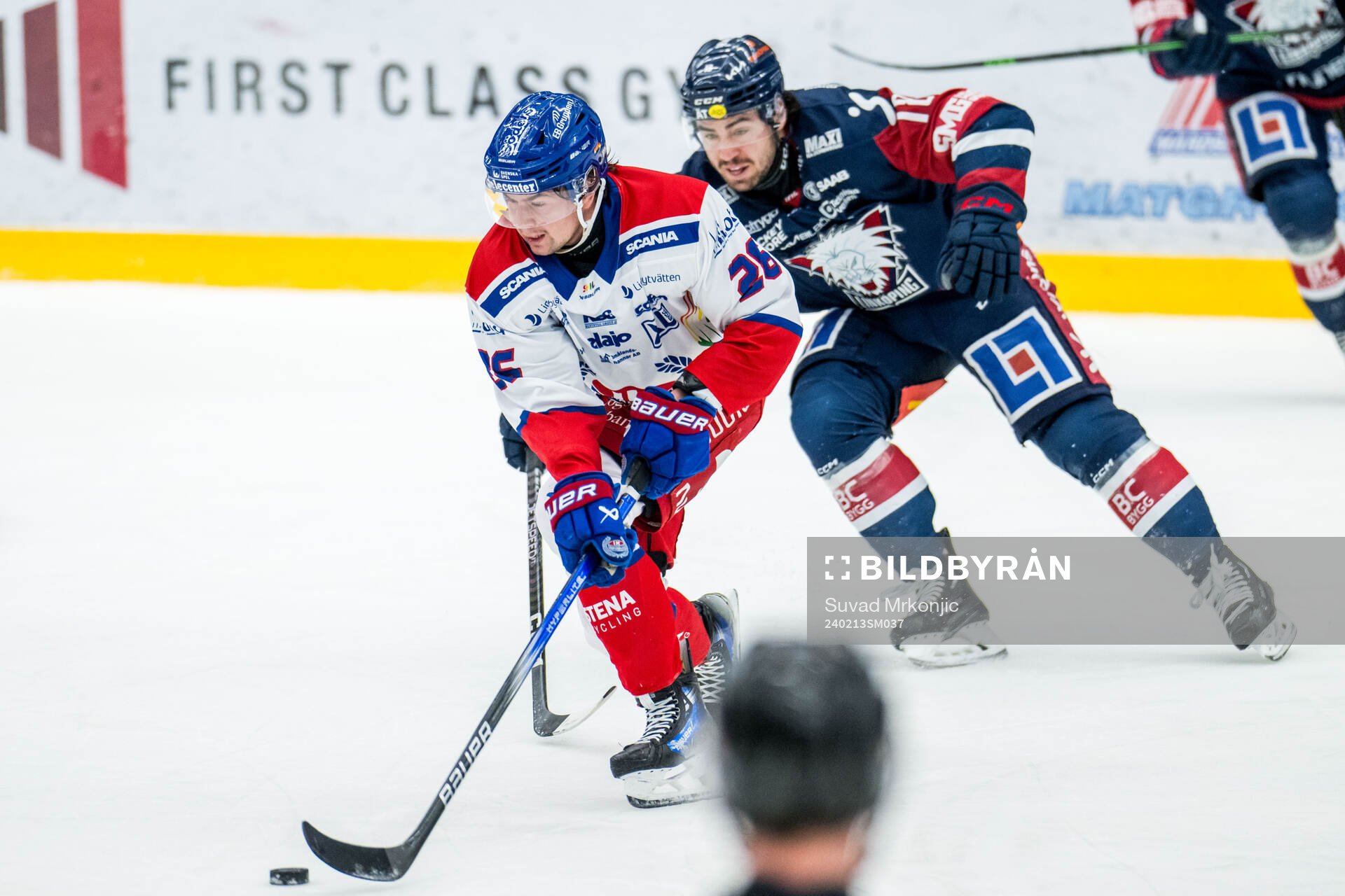 Oskarshamns Lukas Pilö och Linköpings Remi Elie