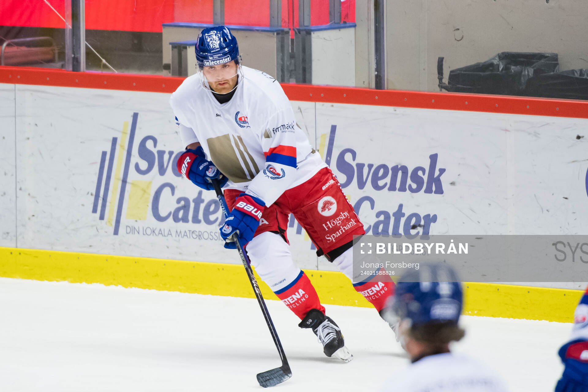 Oskarshamns Jonas Engström innan ishockeymatchen i SHL
