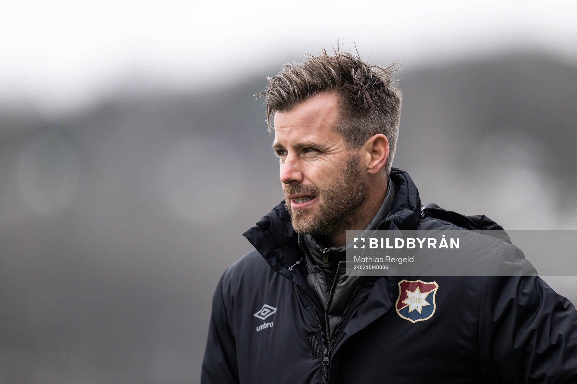 Sportchef Pontus Farnerud under en träning med Örgryte den 15 februari 2024 i Mölndal. 