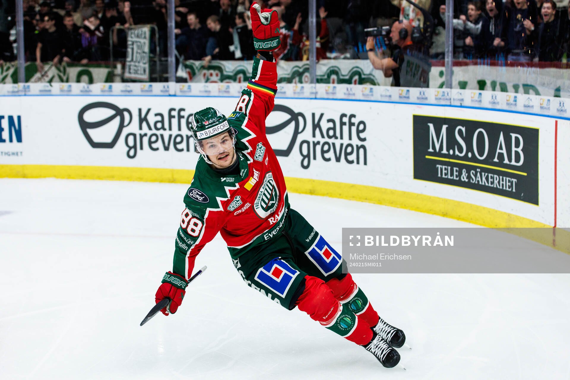 Frölundas Malte Strömwall jublar
