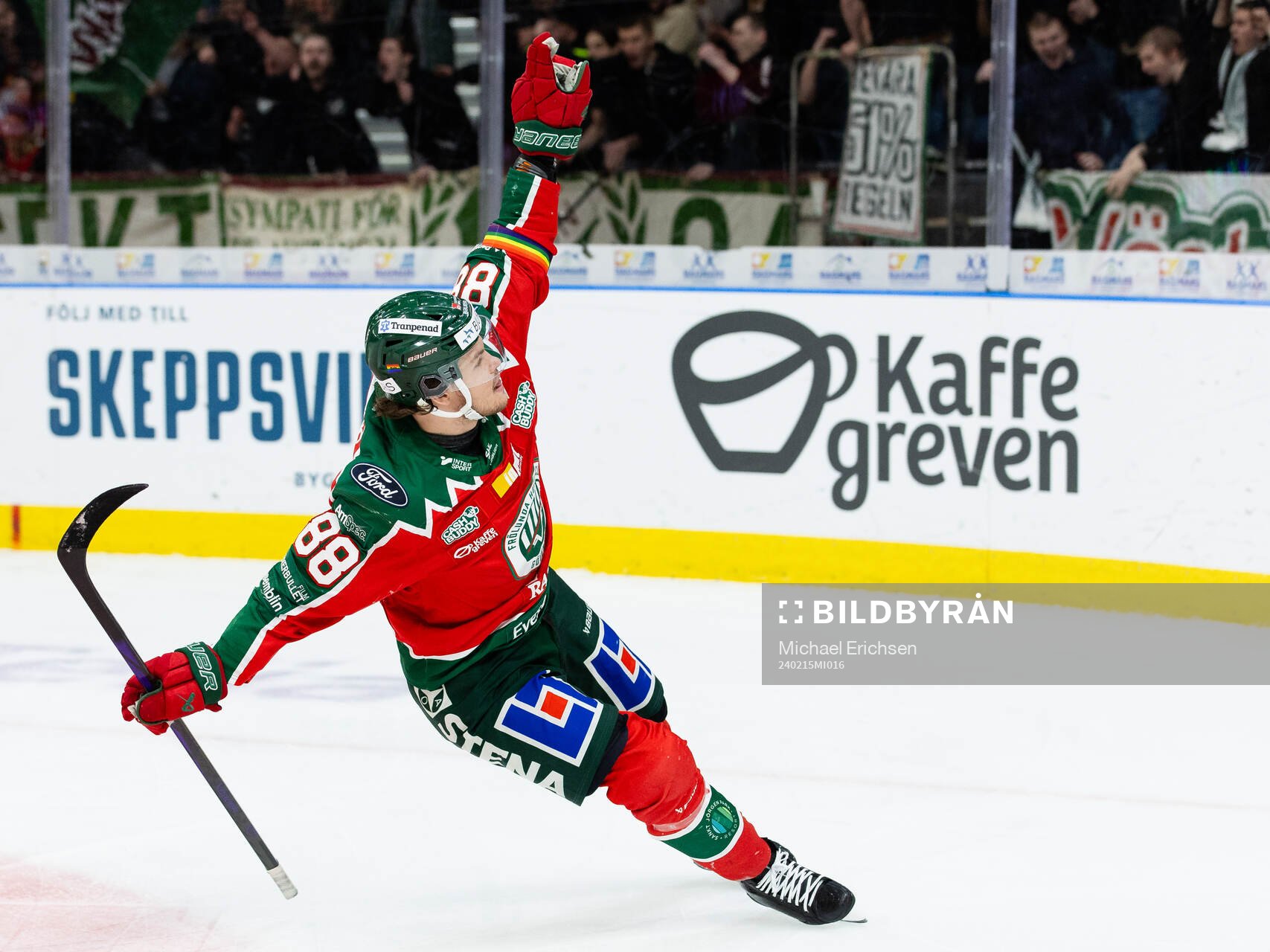 Frölundas Malte Strömwall jublar