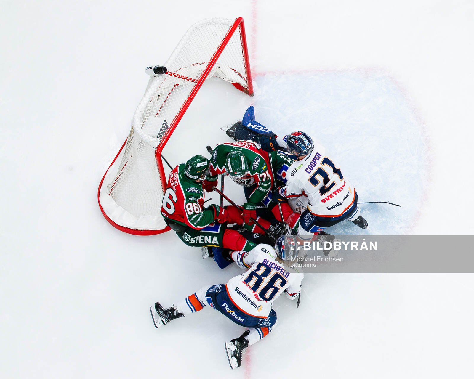 under ishockeymatchen i SHL mellan Frölunda och Växjö