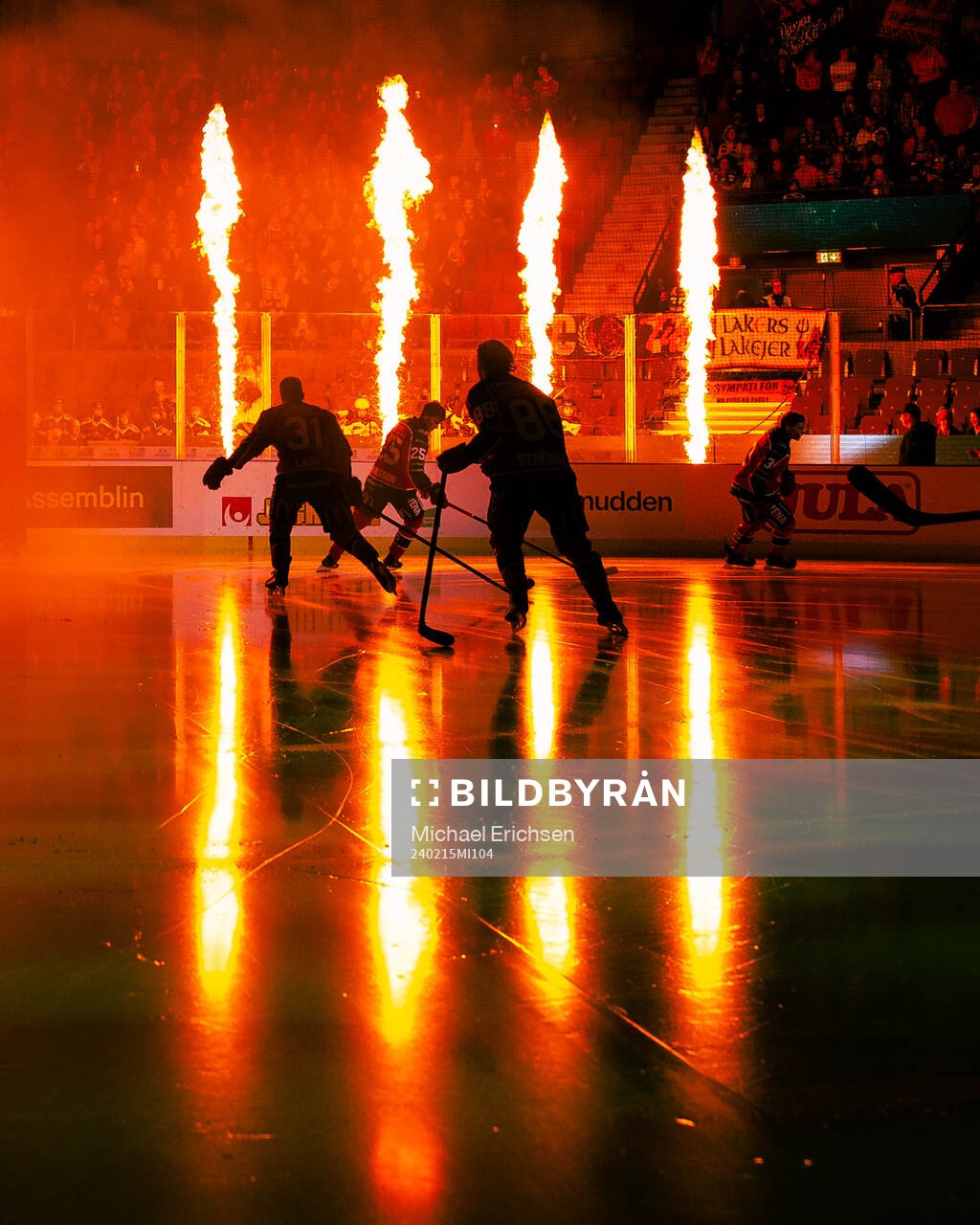 Frölundas intro innan ishockeymatchen i SHL mellan