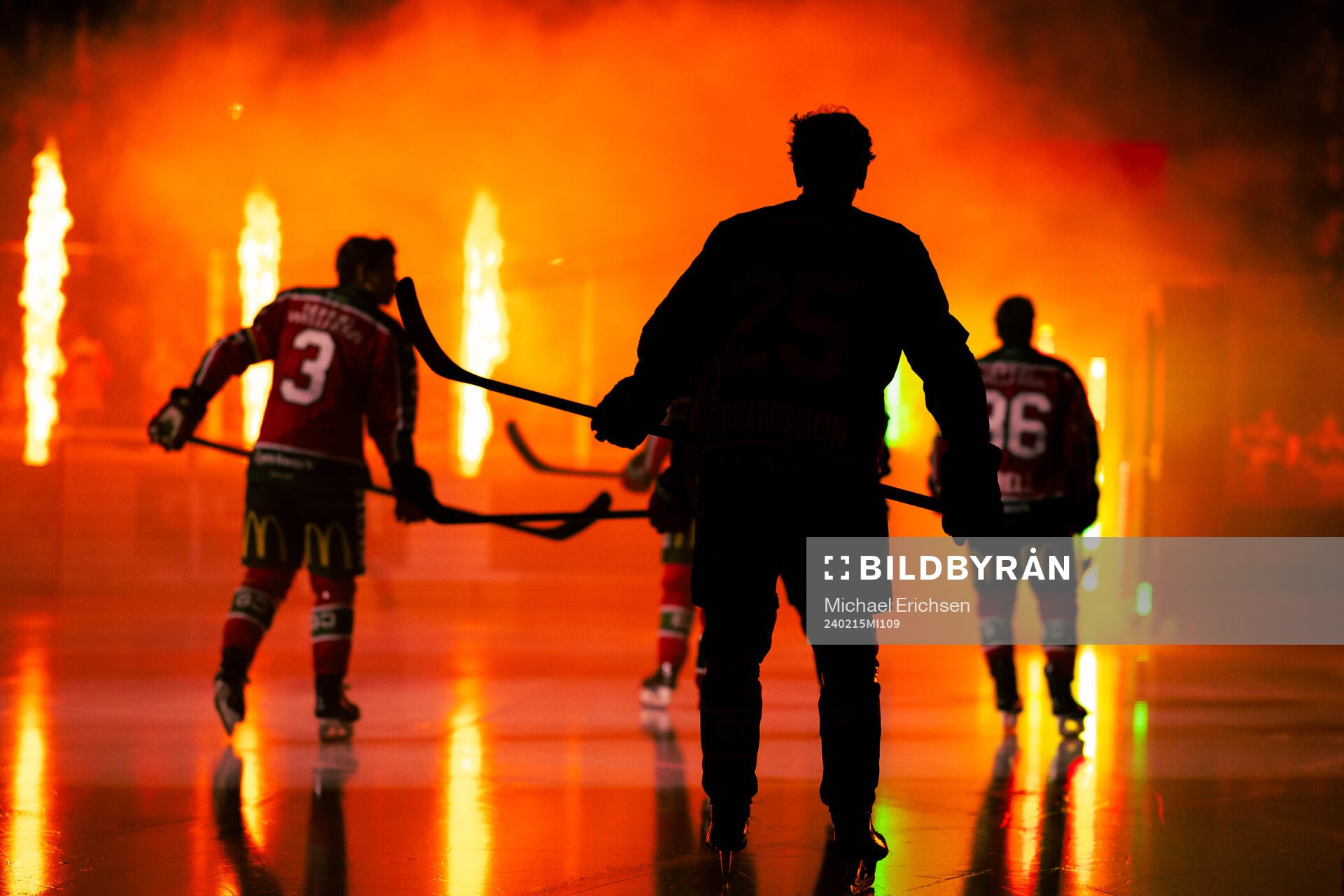 Frölundas intro innan ishockeymatchen i SHL mellan