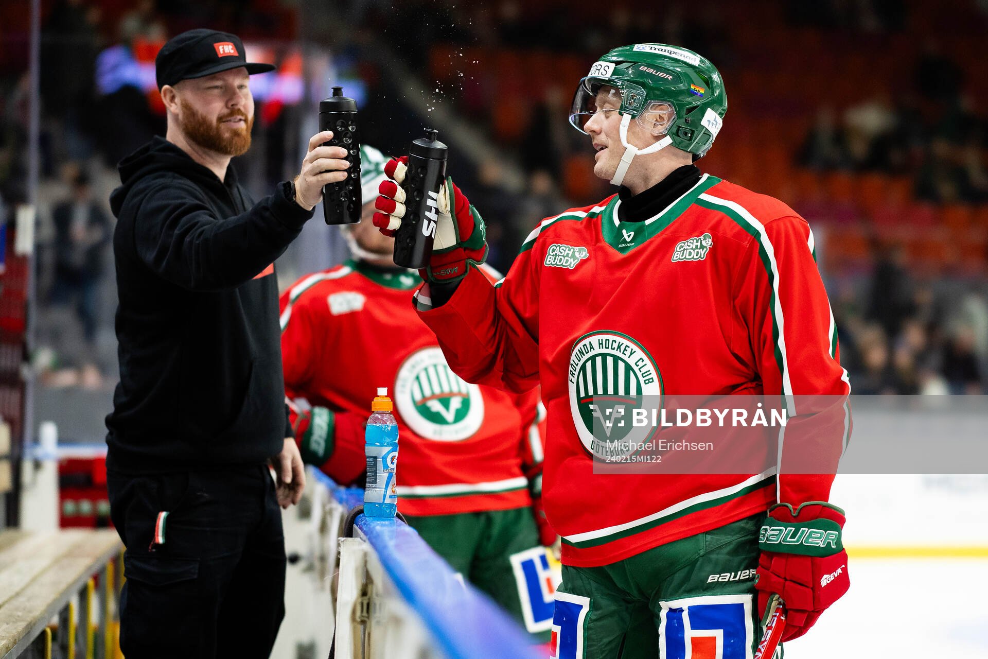 Frölundas materialförvaltare Andy Fagerström och Carl