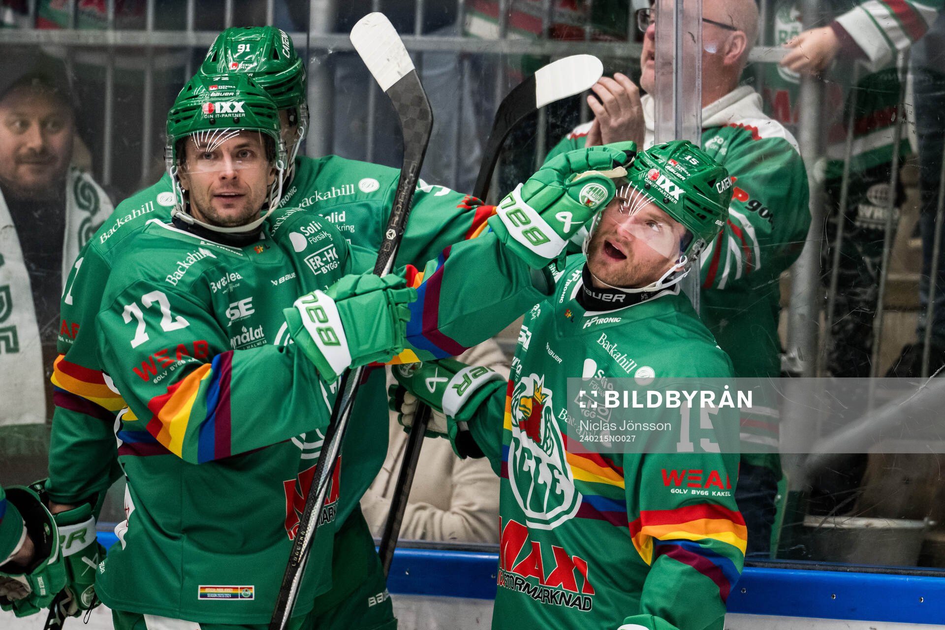 Rögles Daniel Zaar och Simon Ryfors jublar