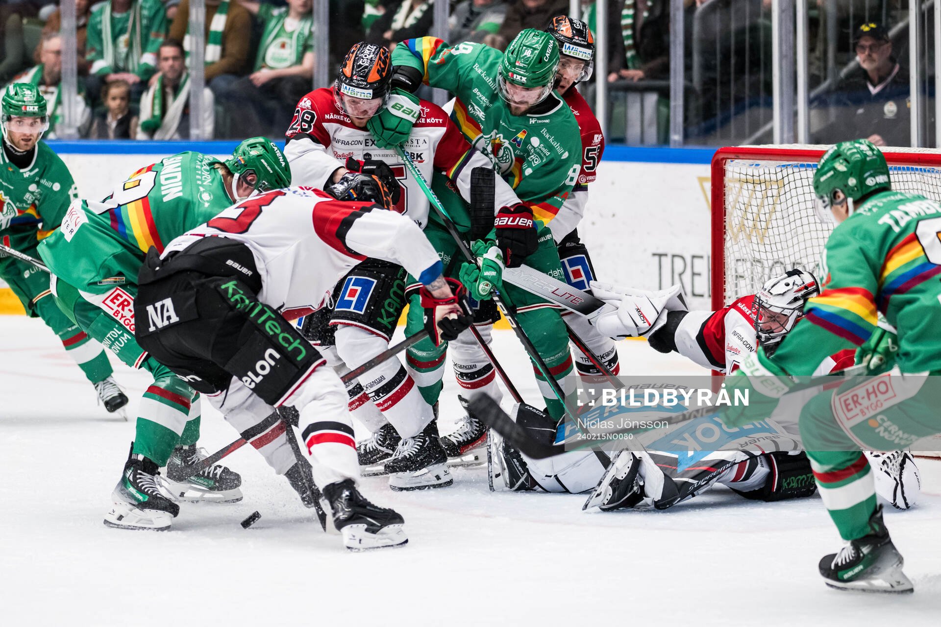Örebros Linus Arnesson och Rögles Dennis Everberg och