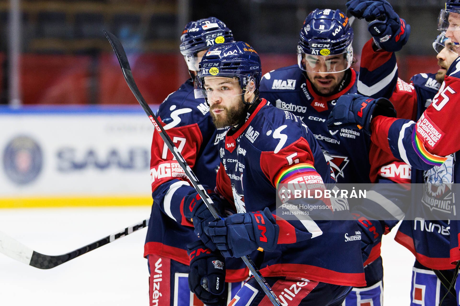 Linköpings Oscar Fantenberg jublar