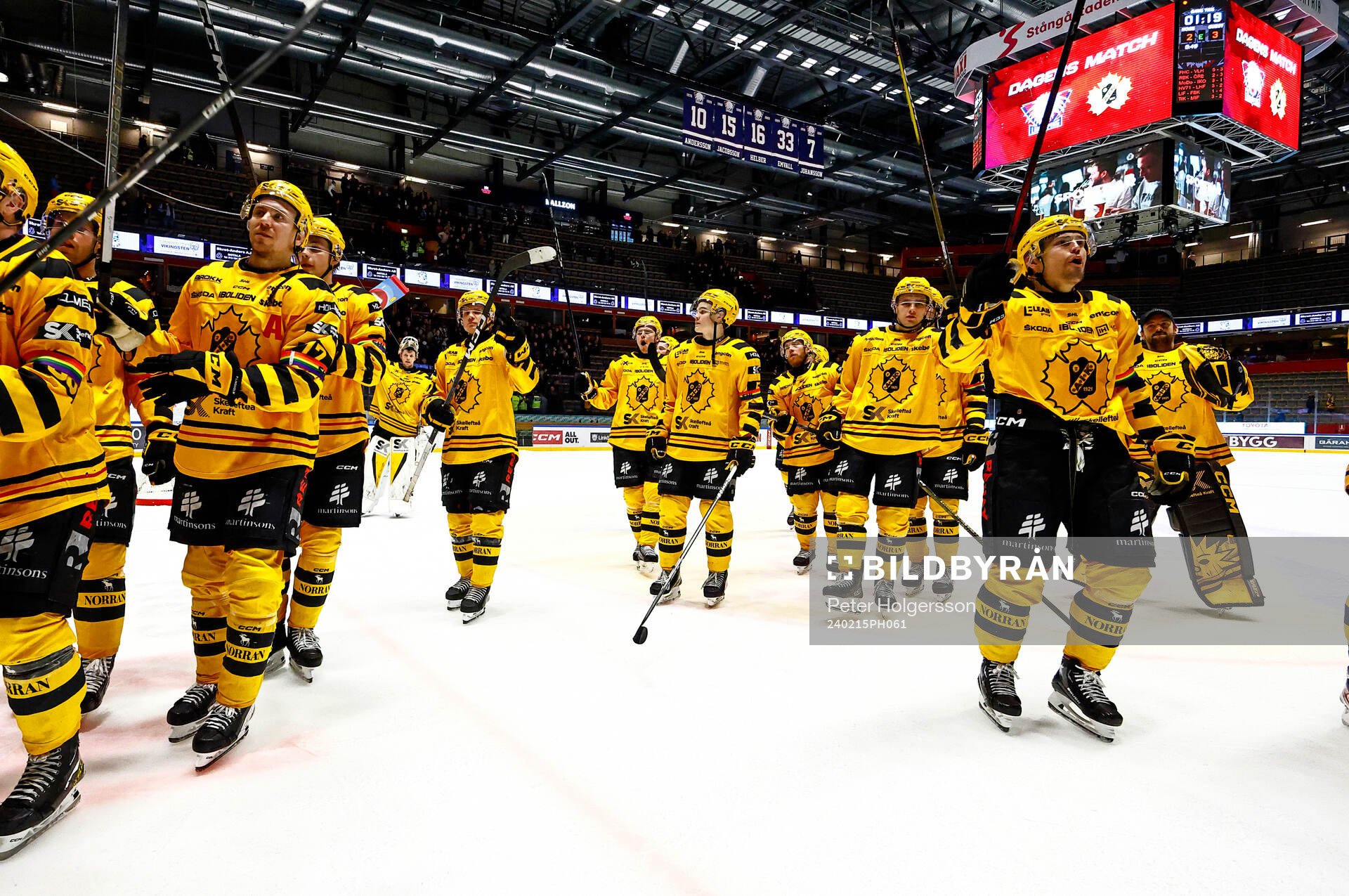 Skellefteås spelare jublar