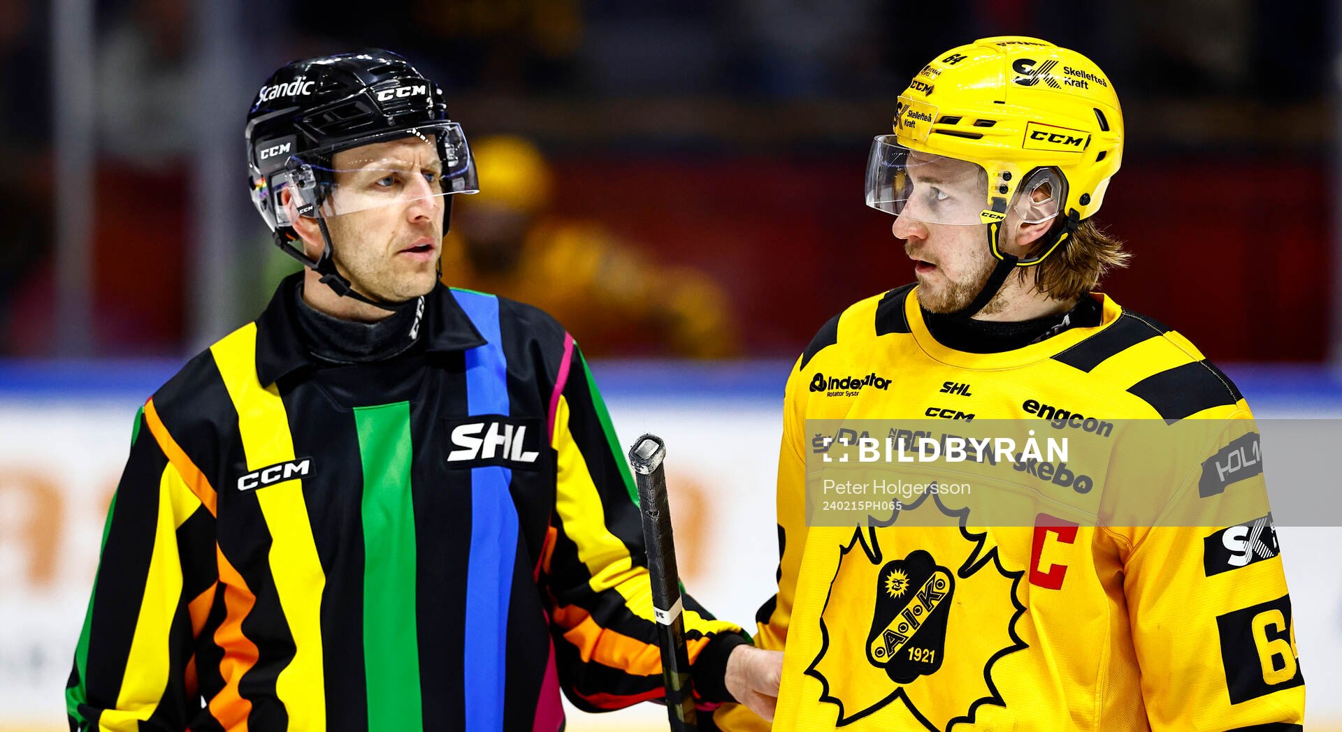 Linjedomare och Skellefteås Jonathan Pudas