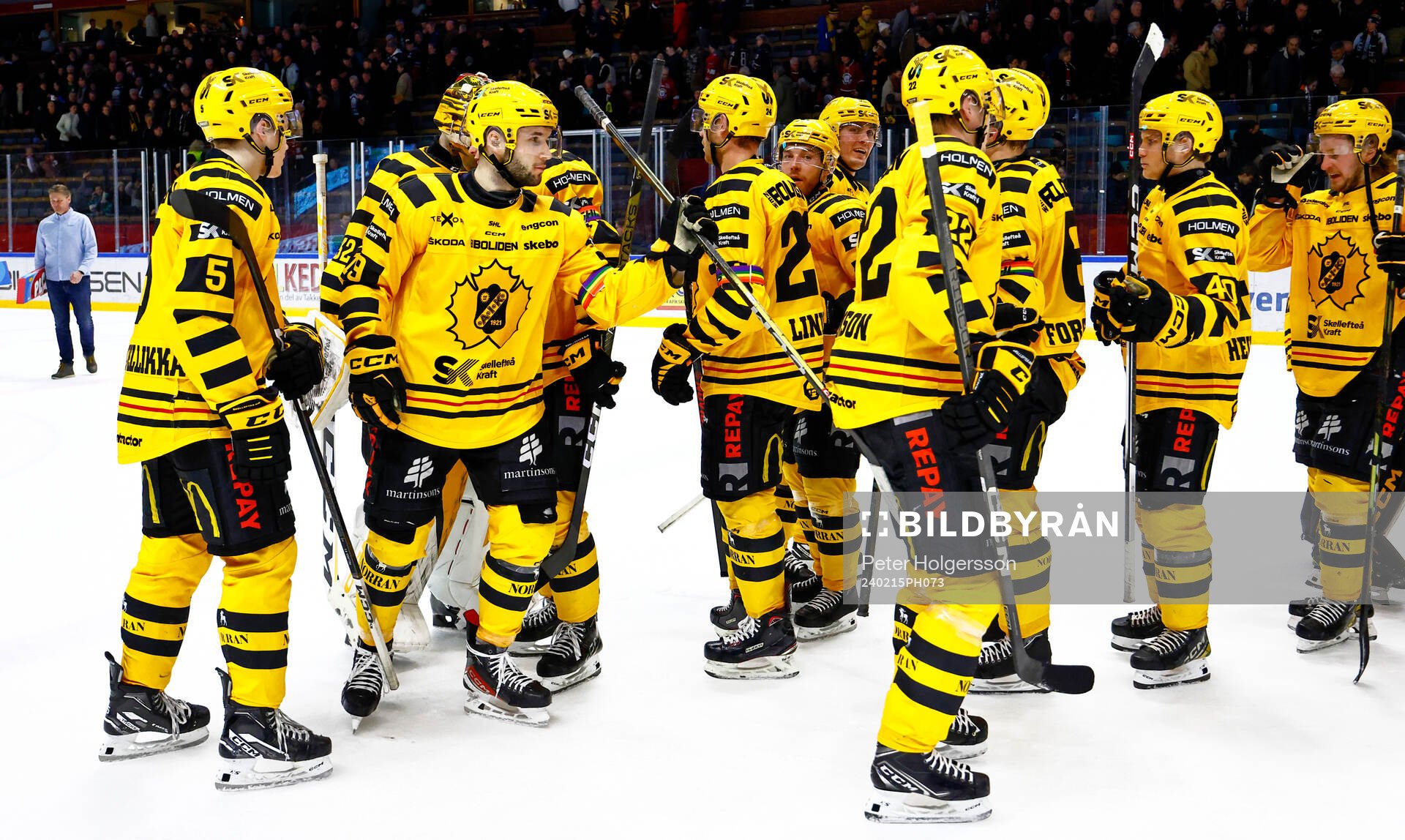 Skellefteås spelare jublar