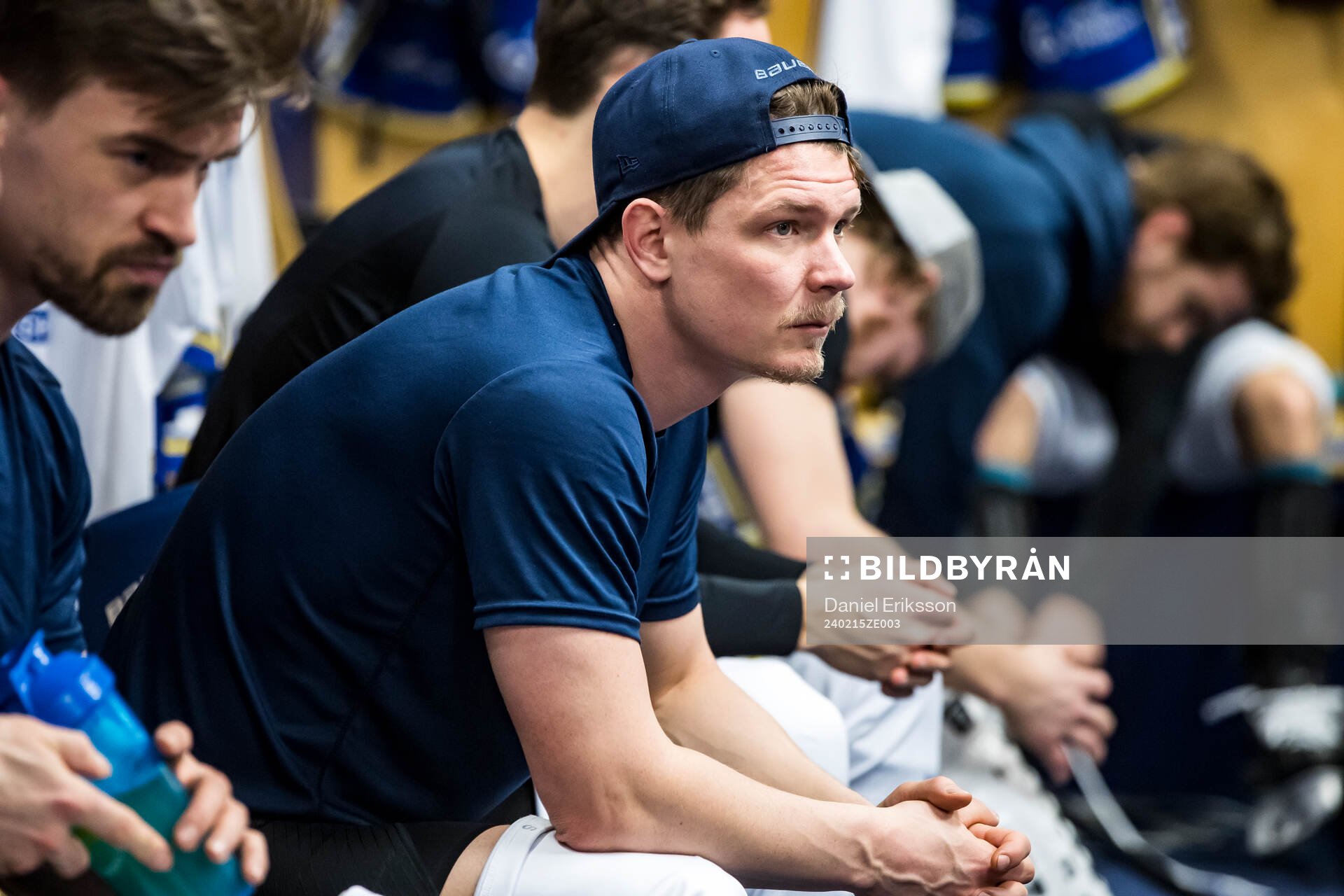Leksands Patrik Zackrisson innan ishockeymatchen i SHL