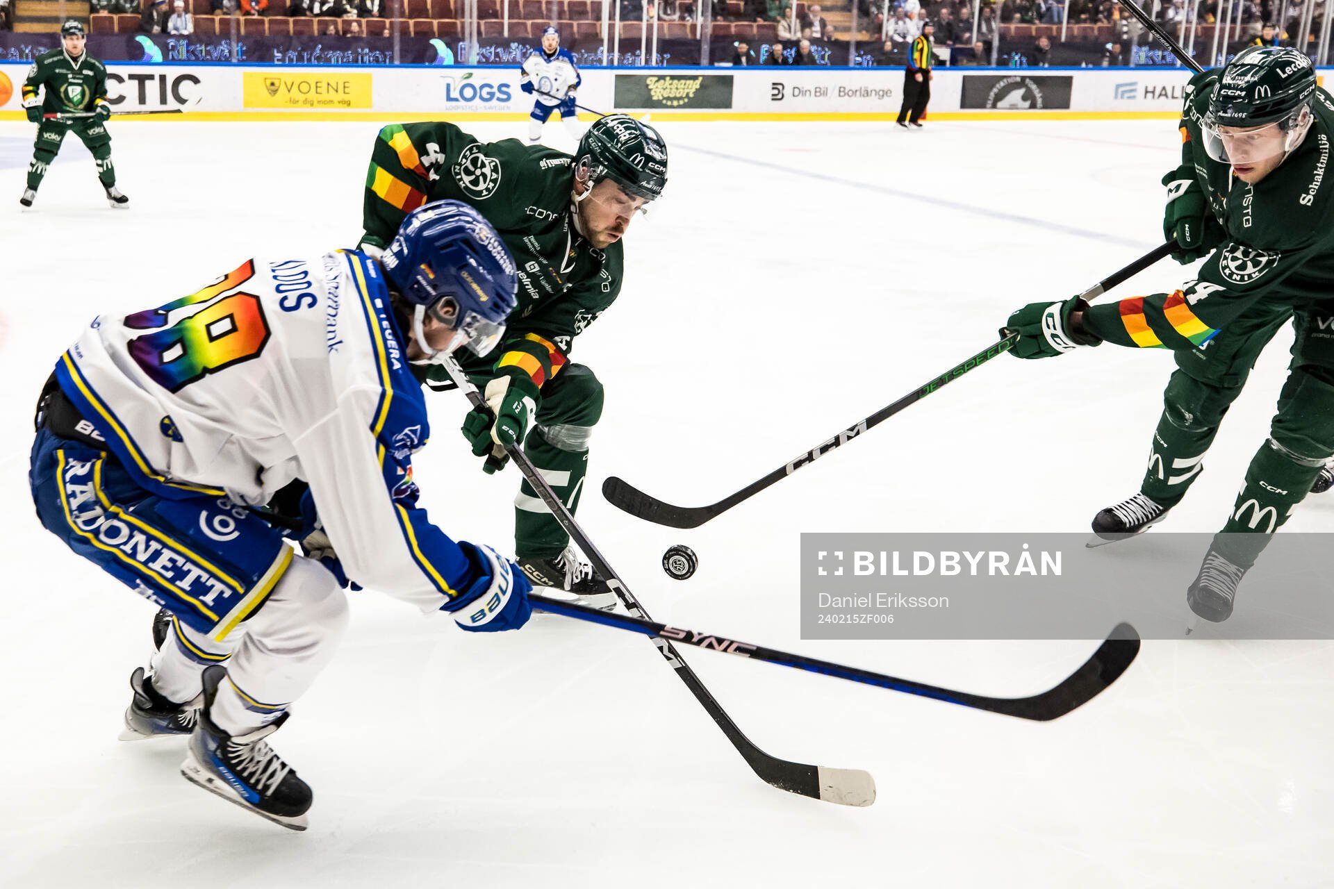 Leksands Justin Glenn Kloos och Färjestads Jonathan