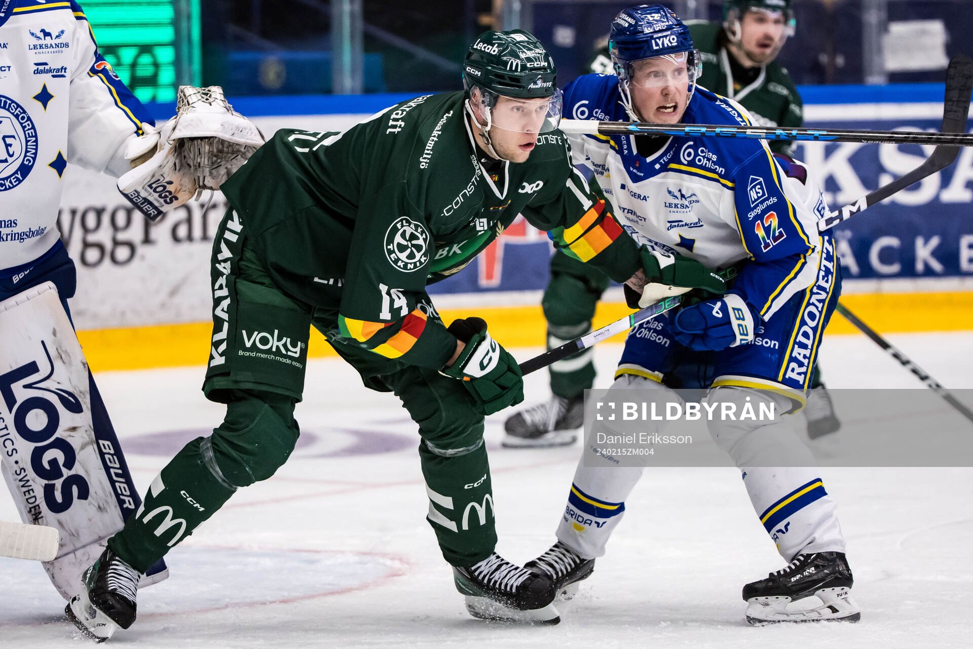 Färjestads Victor Ejdsell och Leksands Kalle Östman