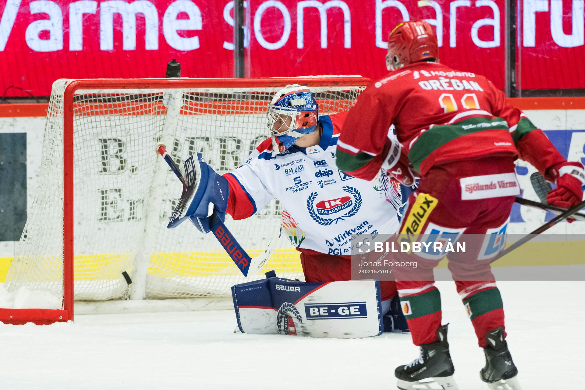 Oskarshamns målvakt Marek Langhamer släpper in 2-0