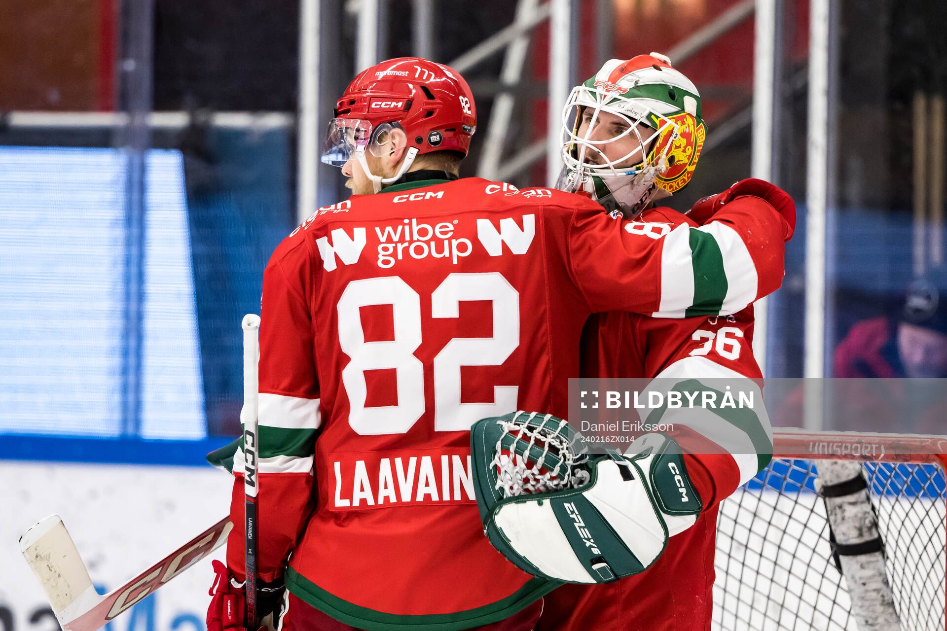 Moras målvakt Waltteri Ignatjew jublar