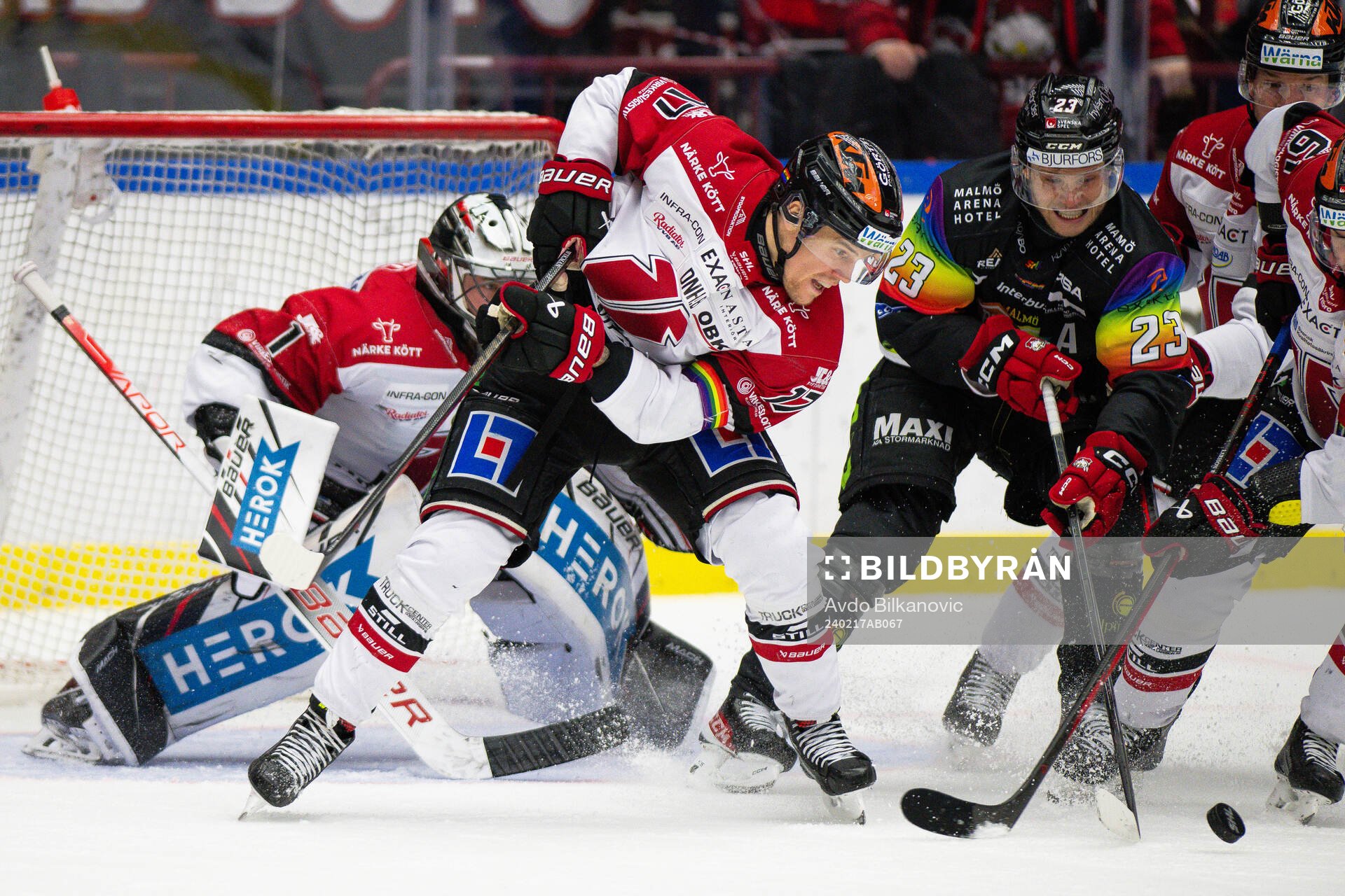 Malmö Redhawks Christoffer Forsberg och Örebros William