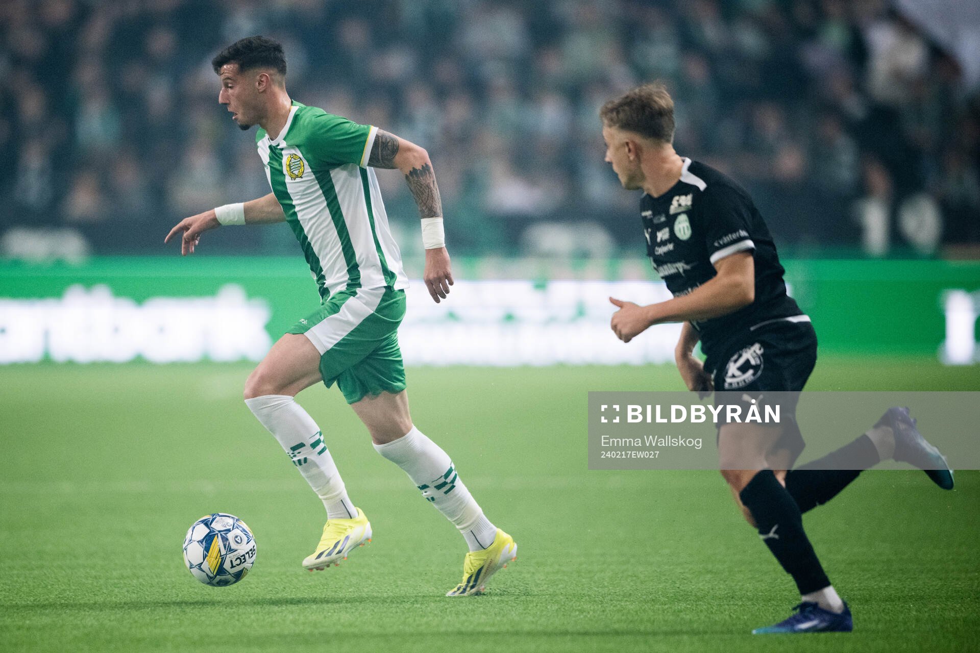 Hammarbys Viktor Djukanovic och Västerås SKs Simon Gefvert