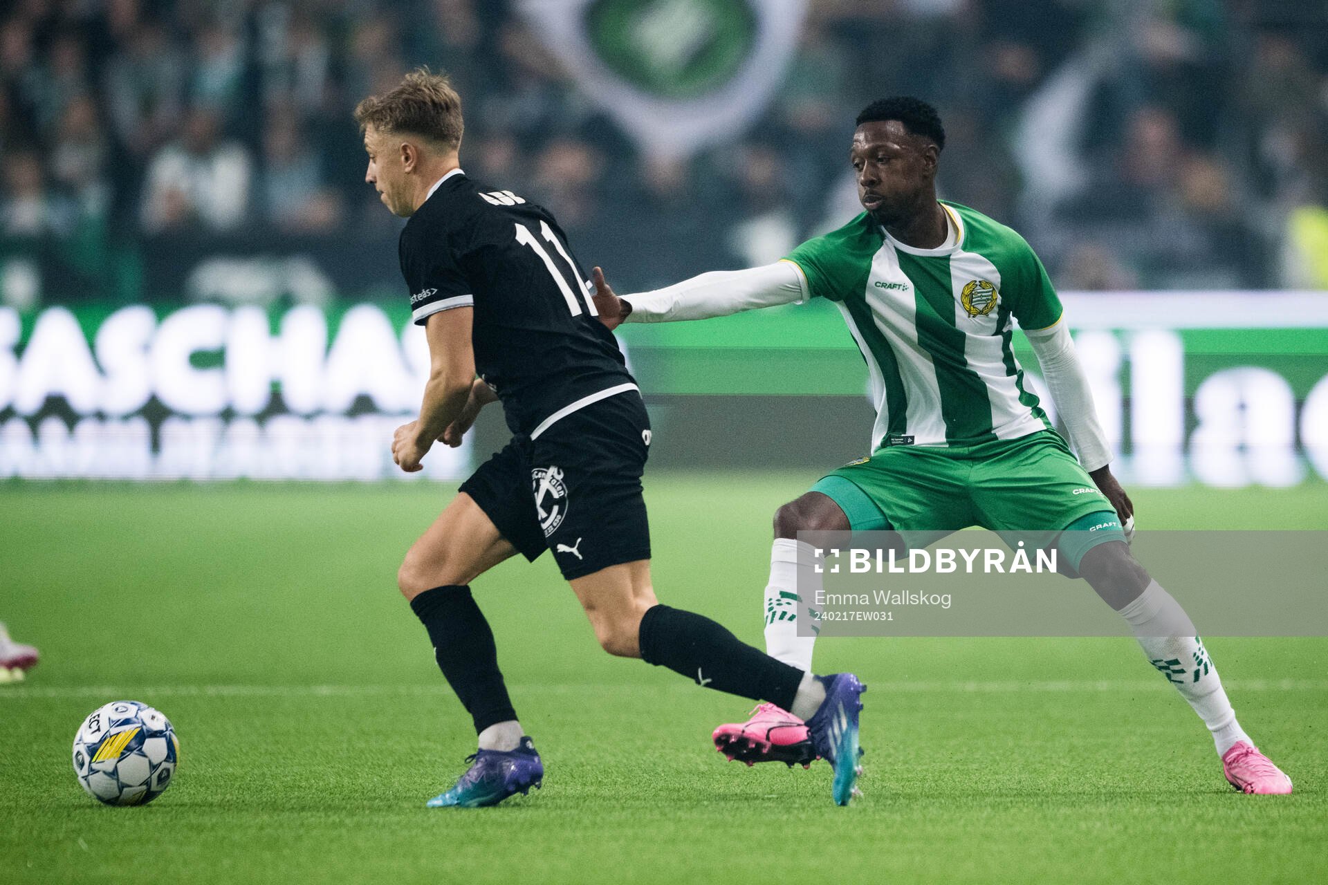 Västerås SKs Simon Gefvert och Hammarbys Shaquille Pinas