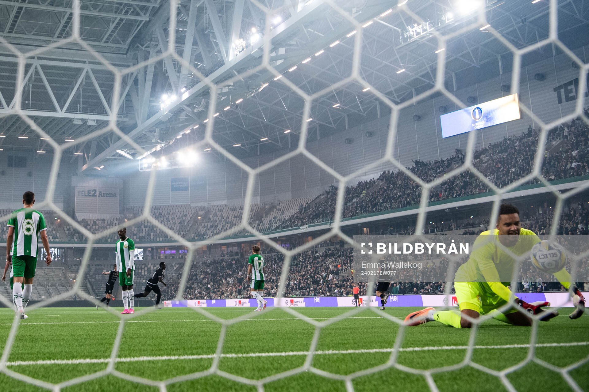 Västerås SKs Ibrahim Yalatif Diabate jublar och Hammarbys