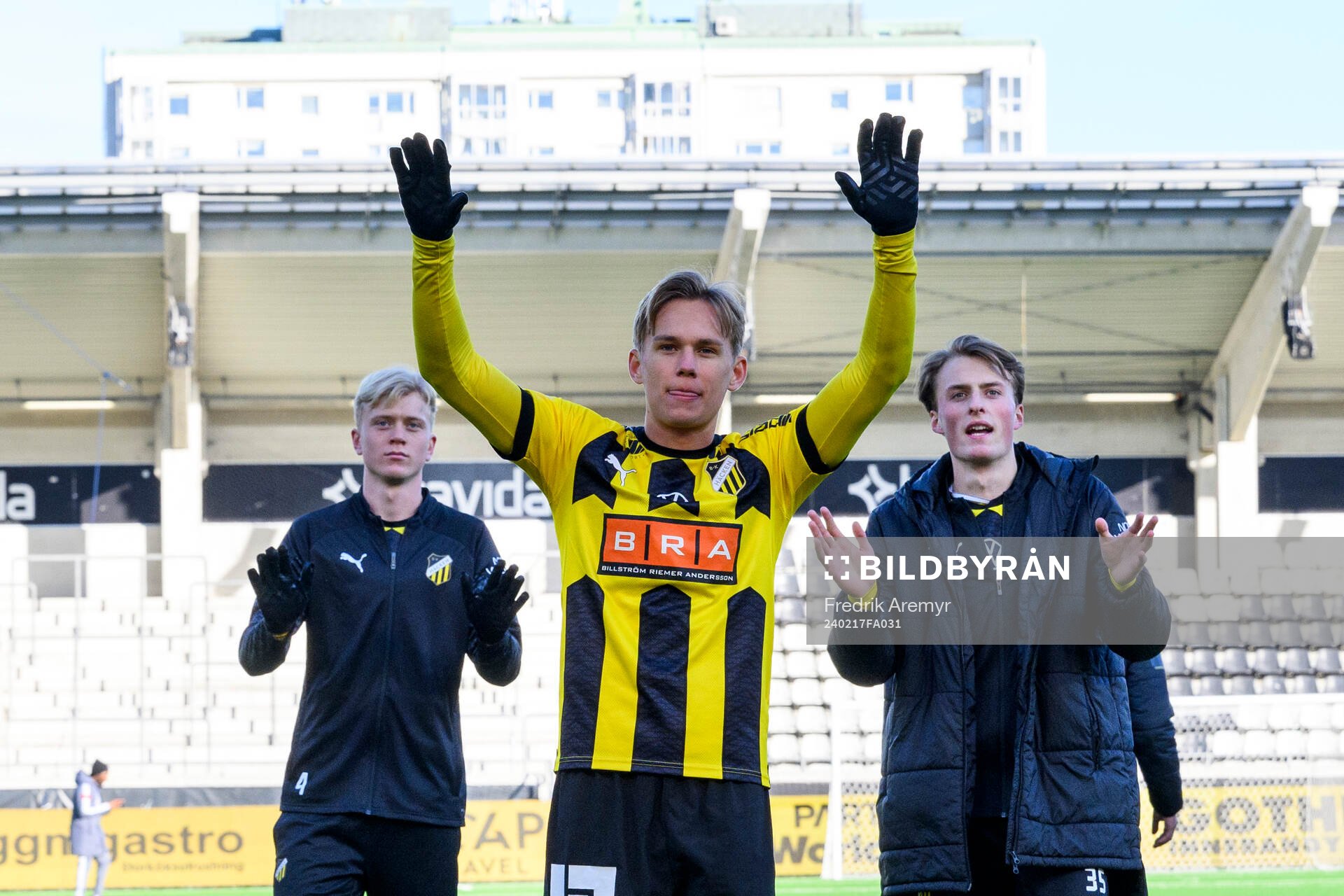 BK Häckens Pontus Dahbo jublar