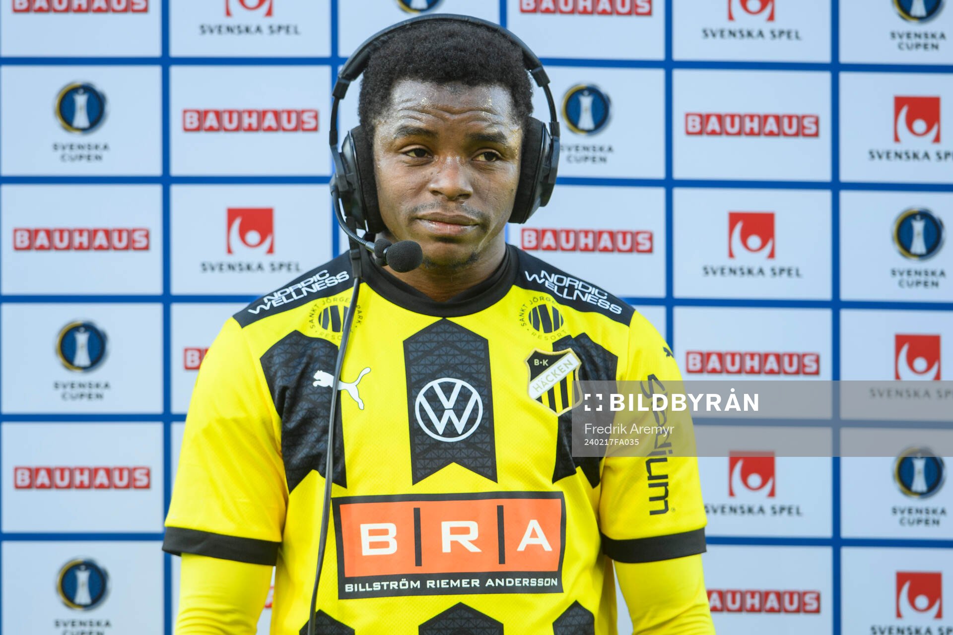 BK Häckens Abdulrazaq Ishaq intervjuvas
