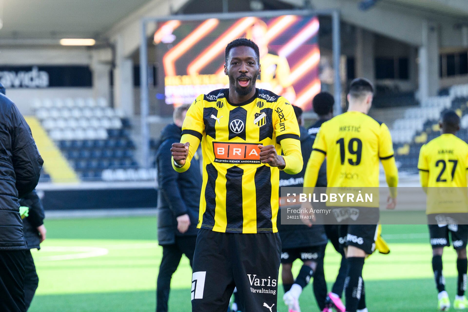BK Häckens Blair Sebastian Turgott jublar
