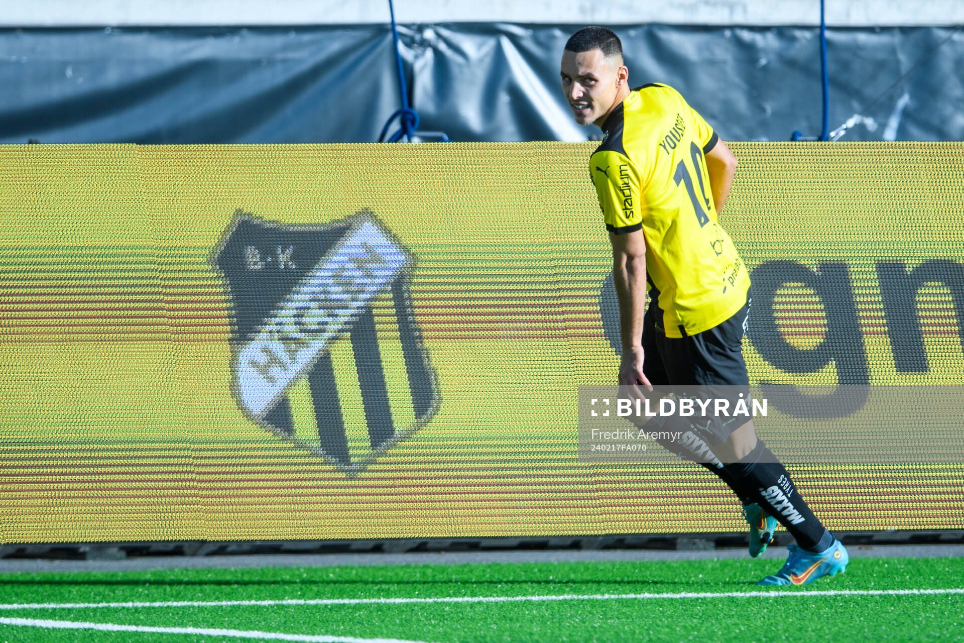BK Häckens målskytt Ali Youssef  jublar