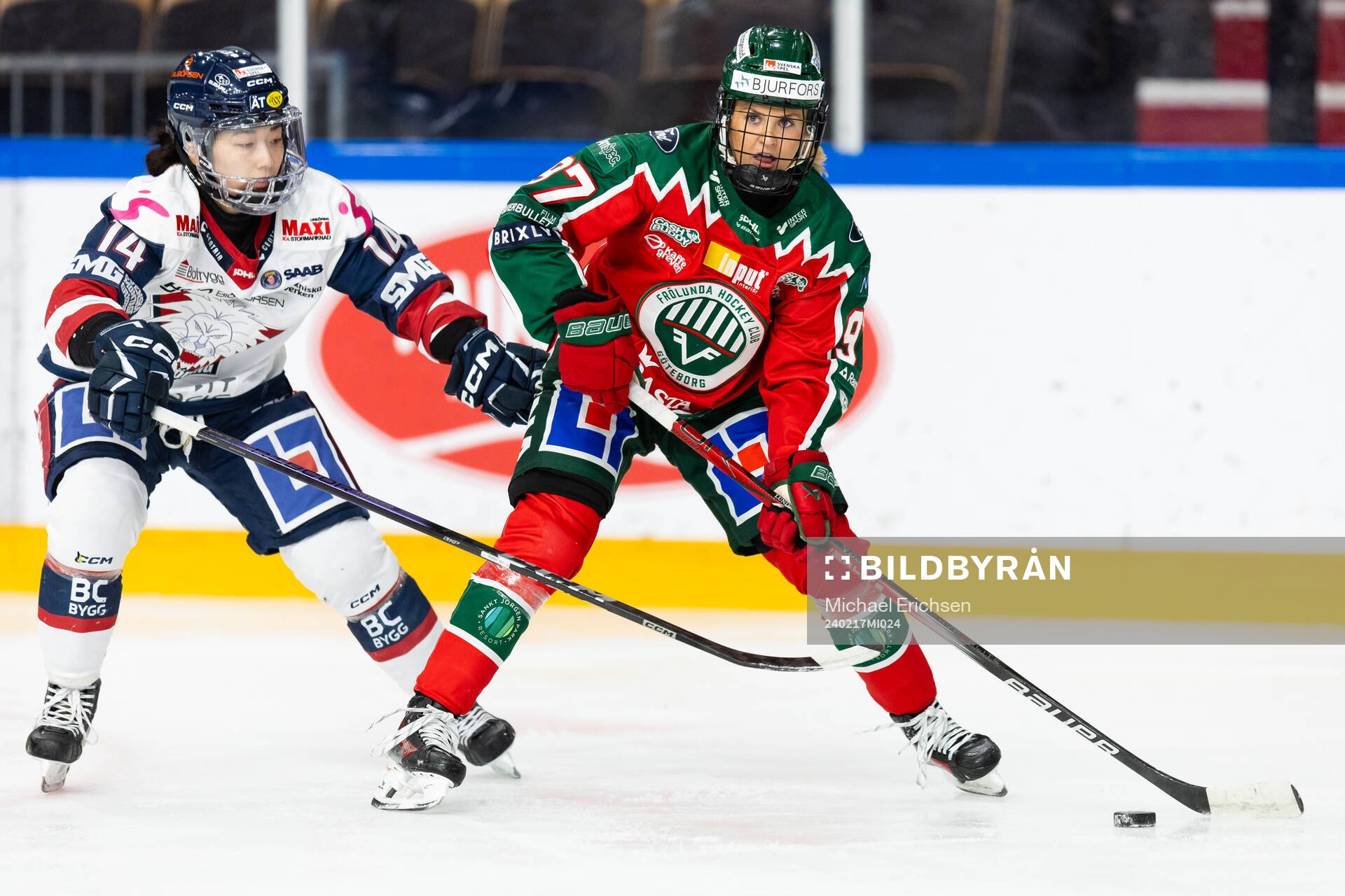 Linköpings Haruka Toko och Frölundas Sofie Lundin