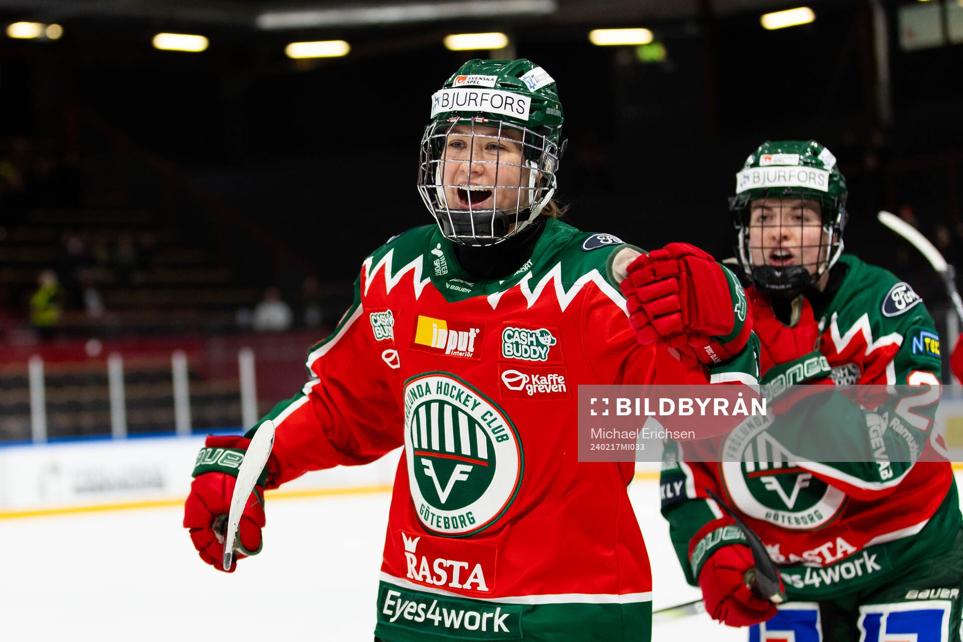 Frölundas Andrea Dalen jublar