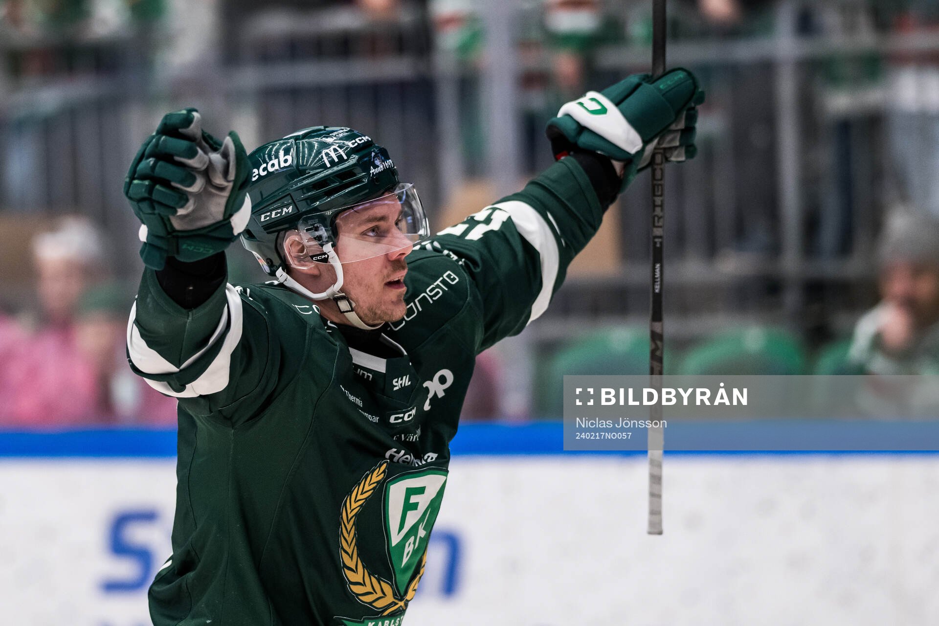 Färjestads Joel Kellman jublar