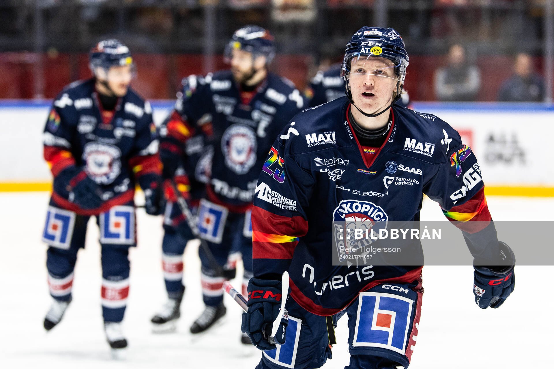 Linköpings Filip Bystedt jublar