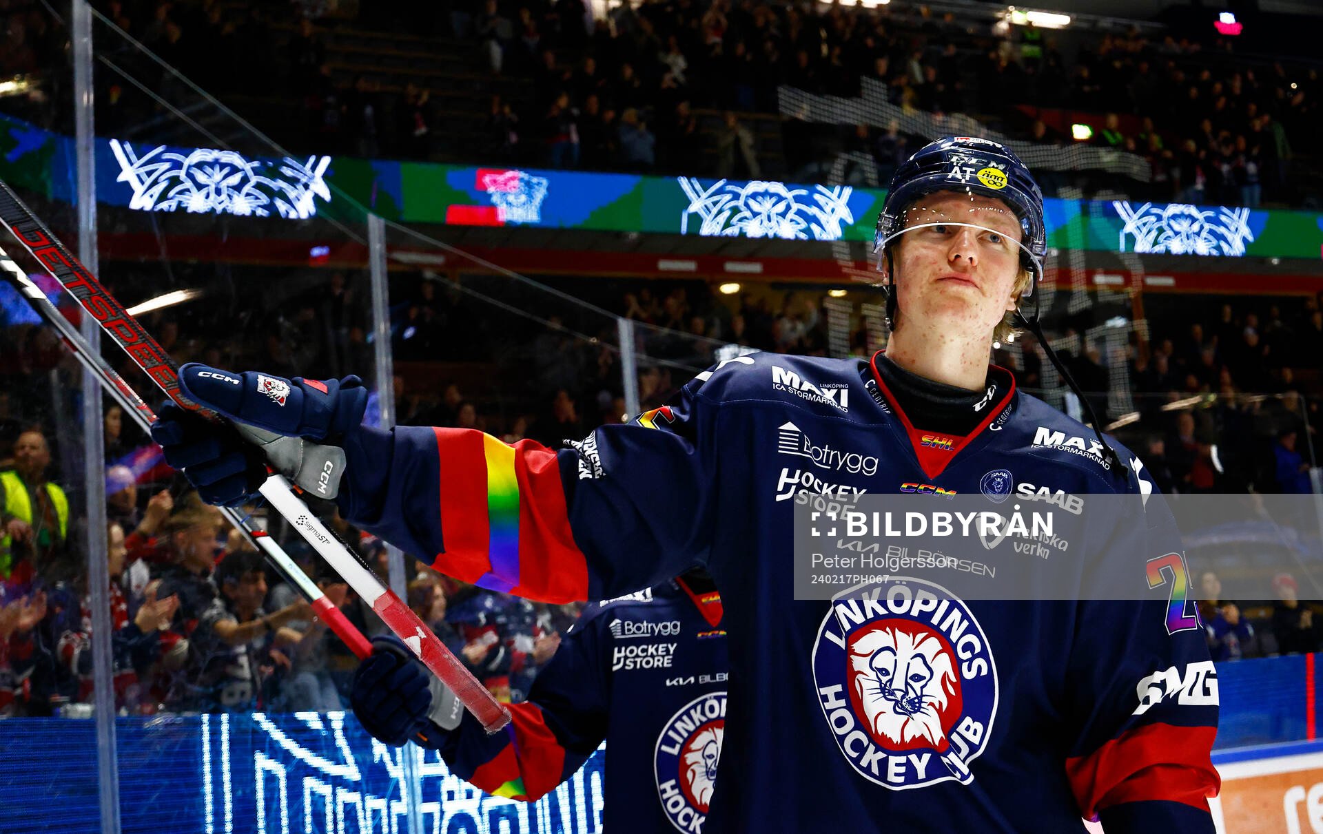 Linköpings Filip Bystedt jublar