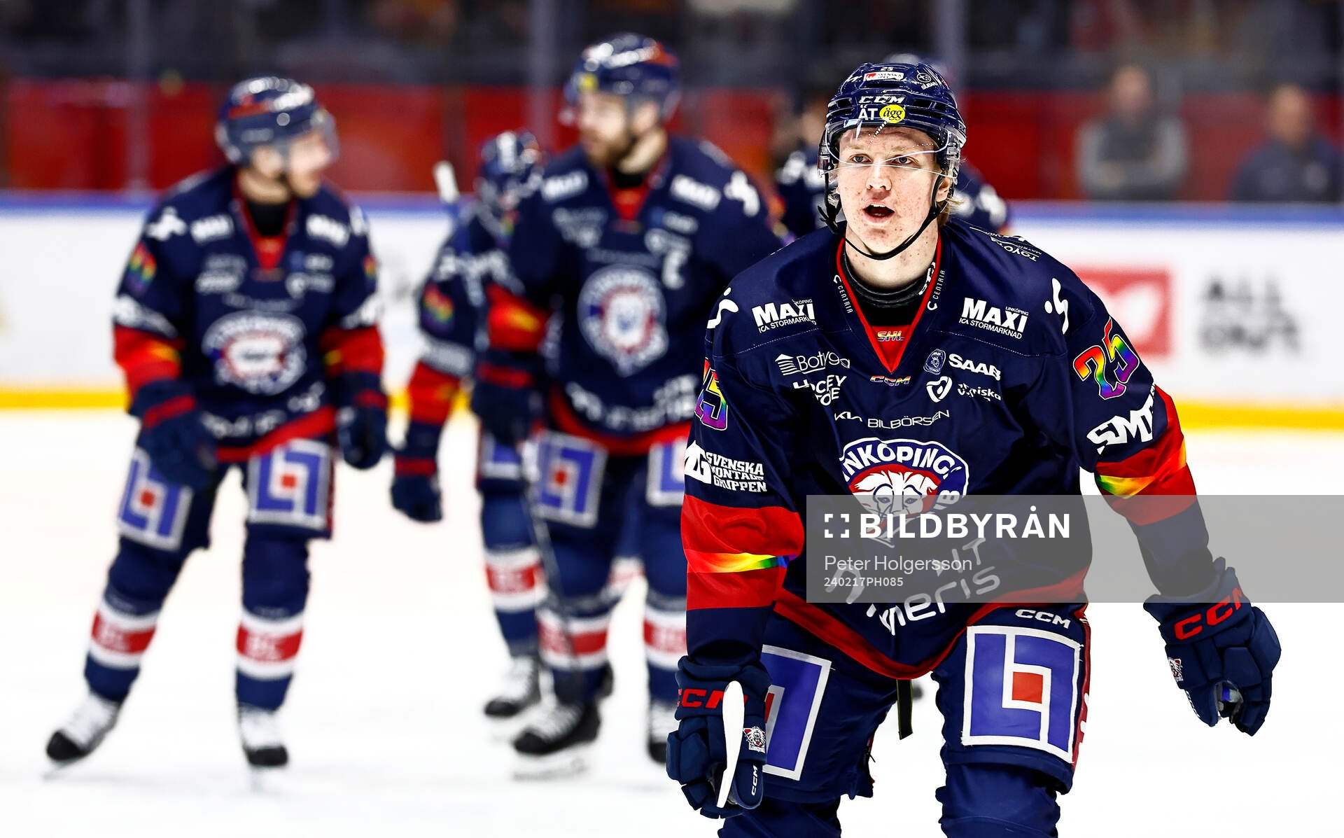 Linköpings Filip Bystedt jublar