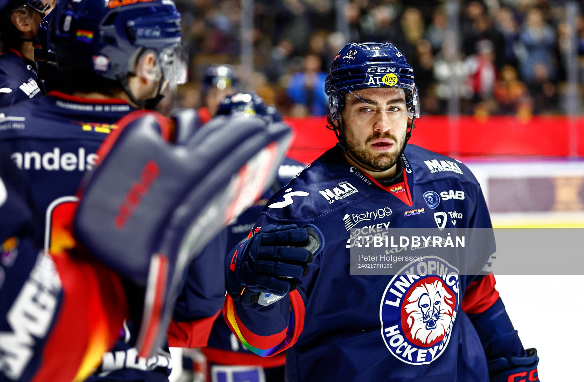 Linköpings Remi Elie jublar