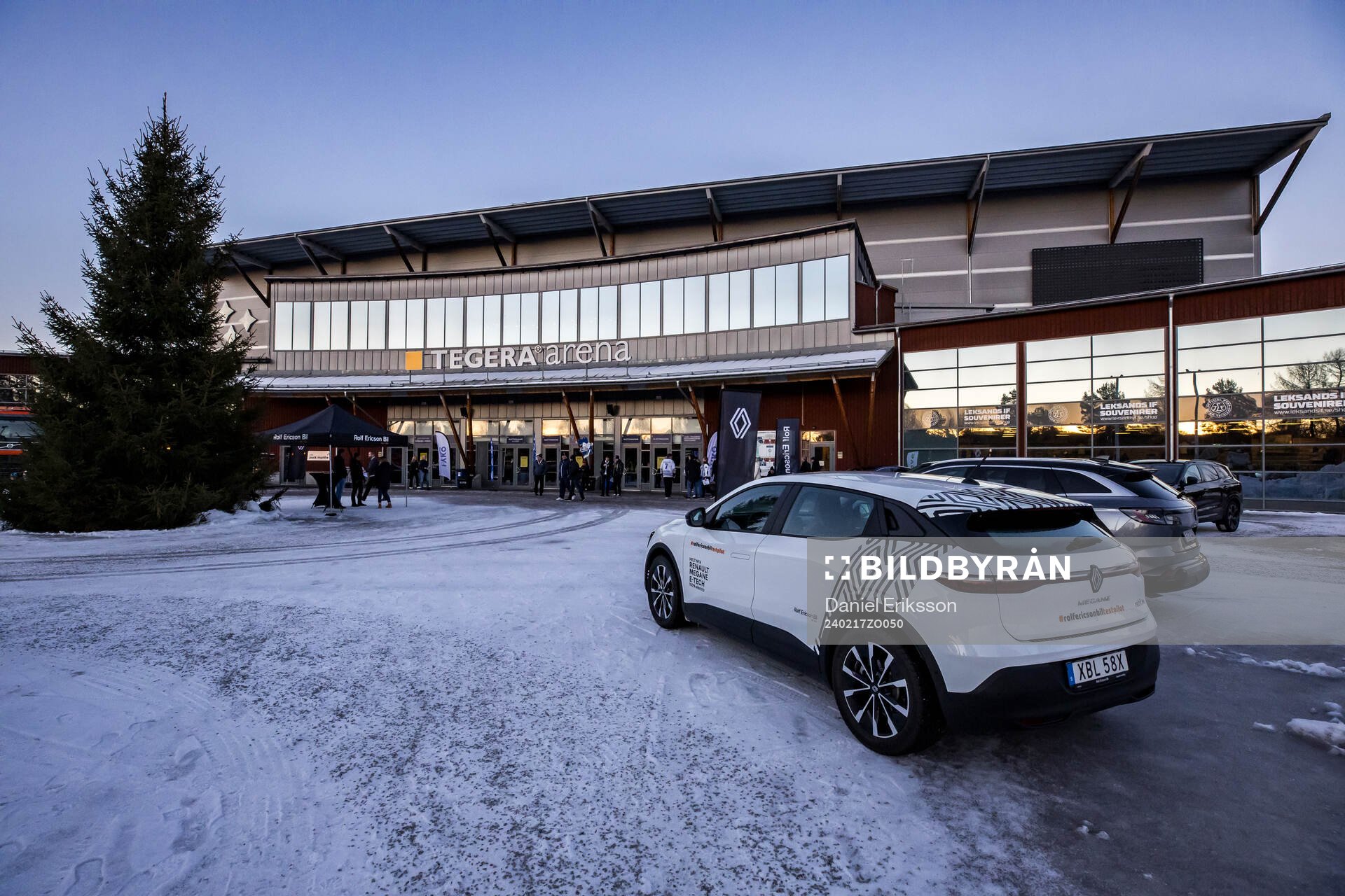 Tegera Arena innan ishockeymatchen i SHL mellan Leksand och