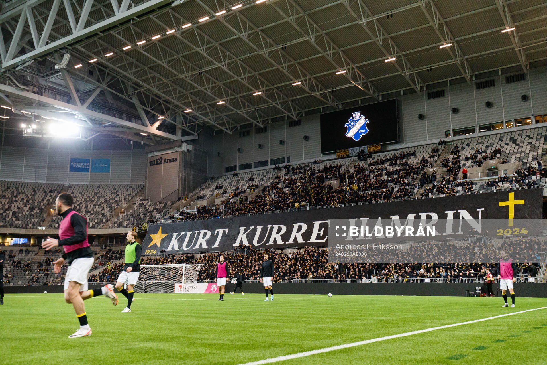 AIKs spelare värmer upp