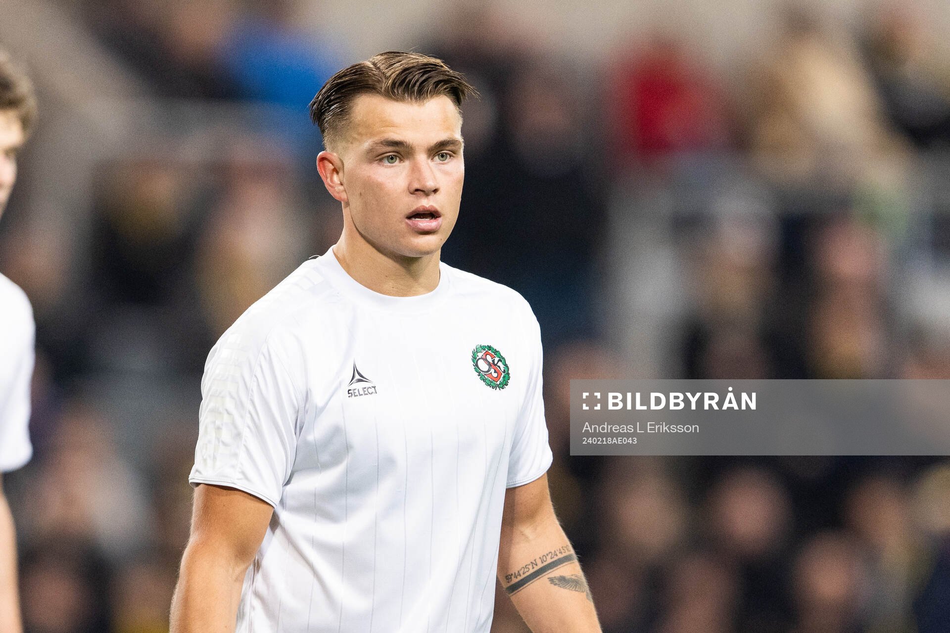 Örebros Tobias Bjørnstad under fotbollsmatchen i Svenska Cupen mellan AIK och Örebro den 18 februari 2024 i Stockholm. 