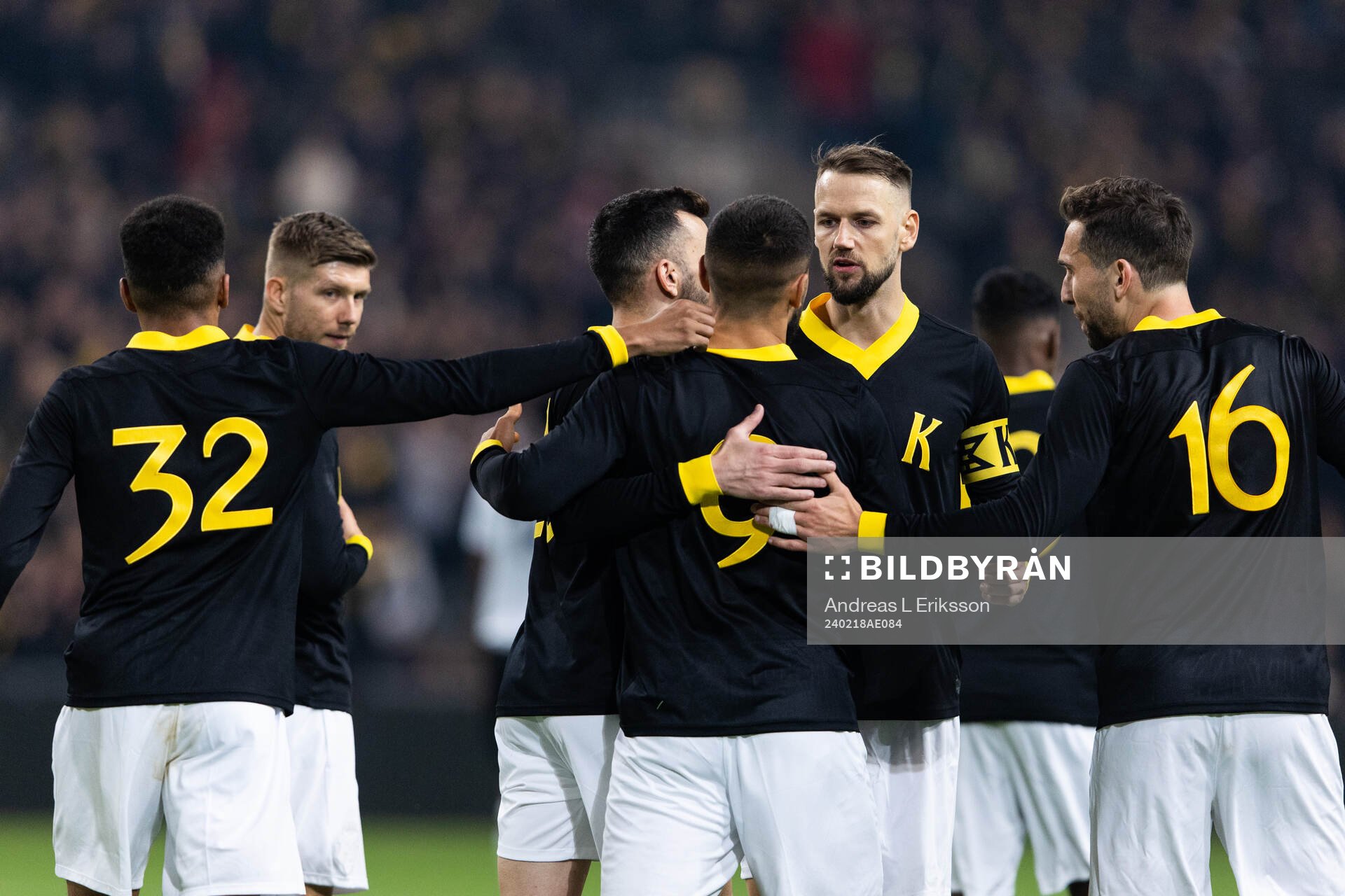 AIKs Rui Modesto, Anton Salétros, Alexander Milosevic och