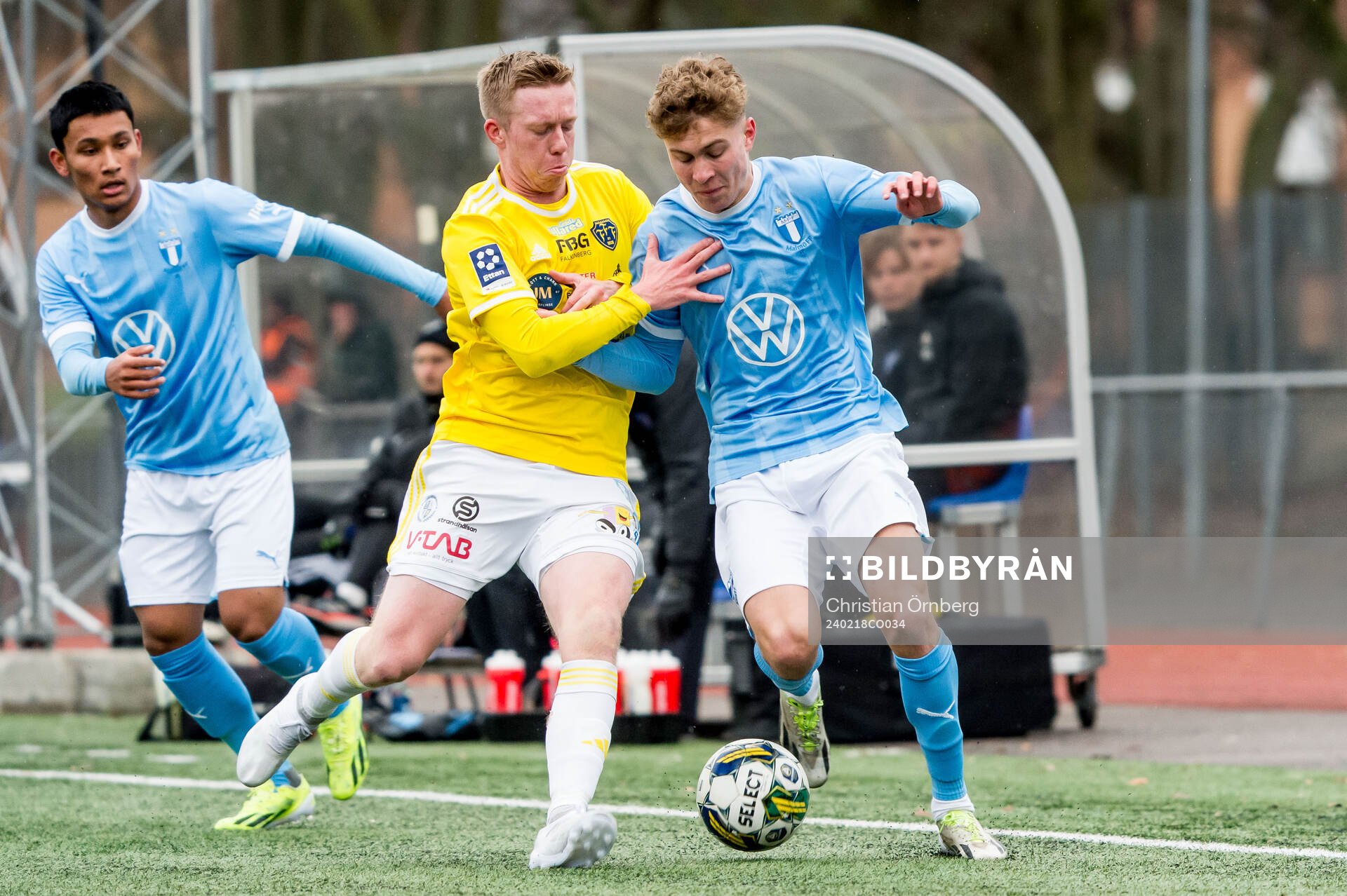 Falkenbergs FFs Lucas Sibelius och Malmö FFs Hugo Bolin