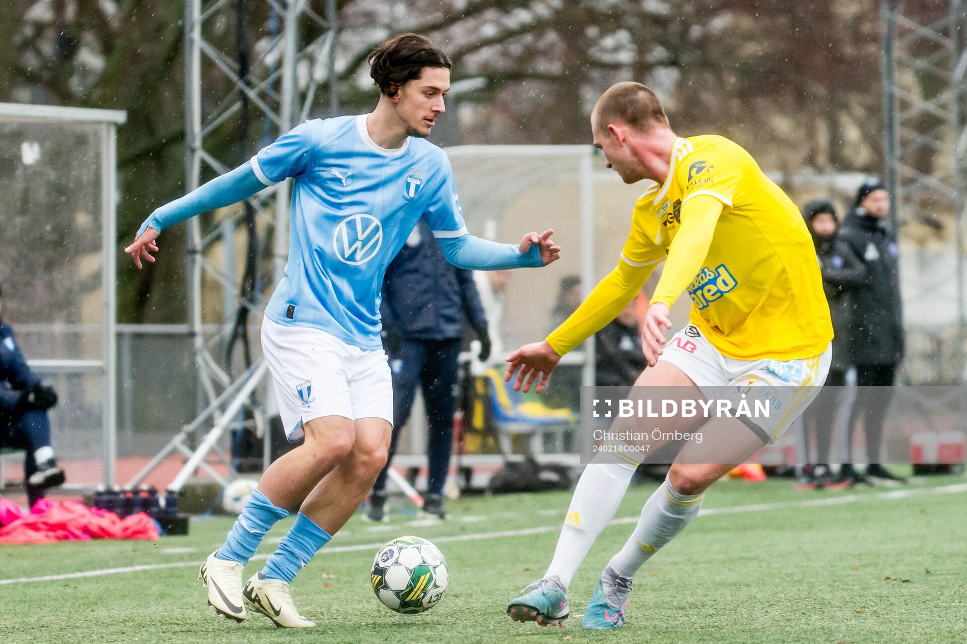 Malmö FFs Gentian Lajqi och Falkenbergs FFs Nils Bertilsson