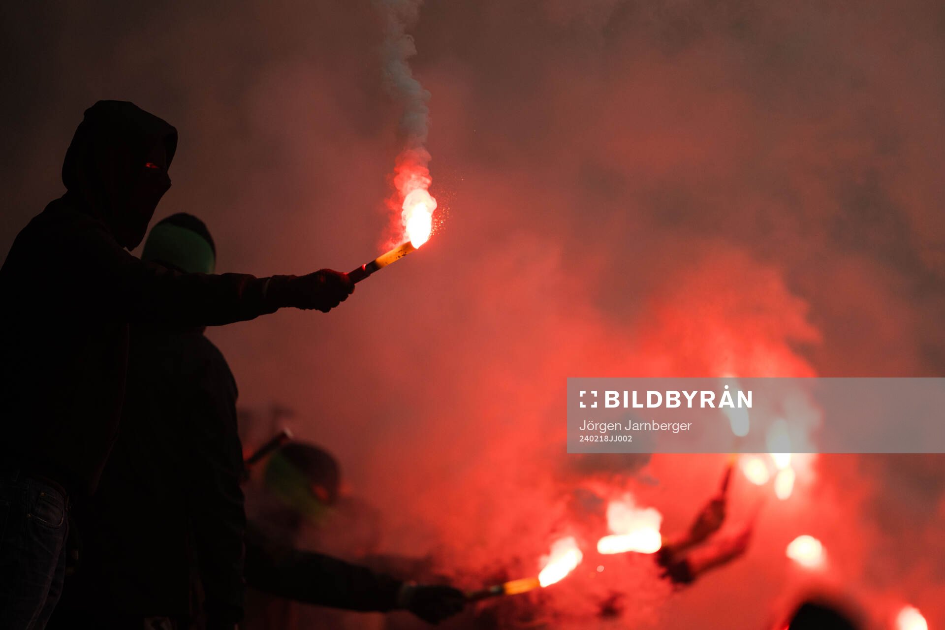 Pyroteknik på läktaren