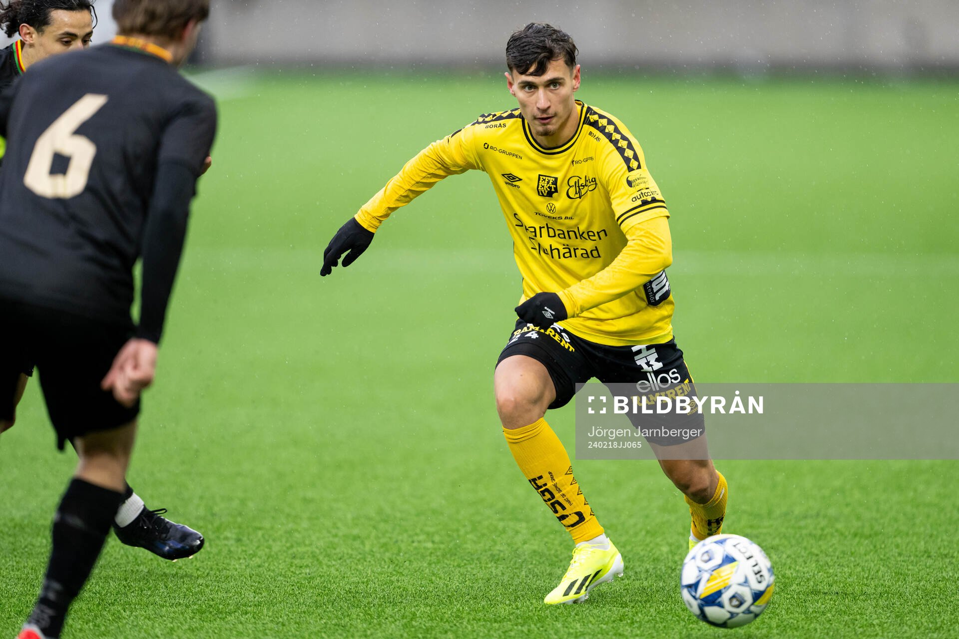 Elfsborgs Camil Jebara under fotbollsmatchen i Svenska Cupen mellan Elfsborg och GAIS den 18 februari 2024 i Borås. 