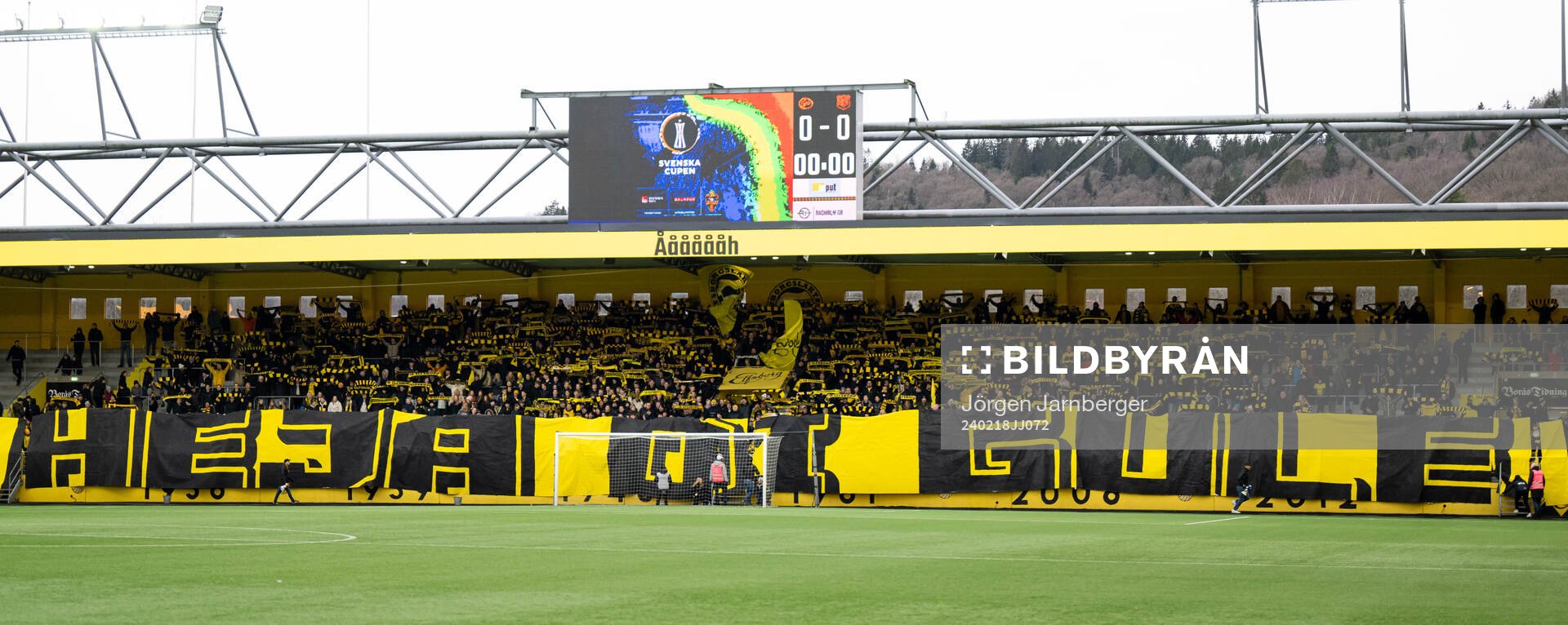 Elfsborgs supportrar med tifo