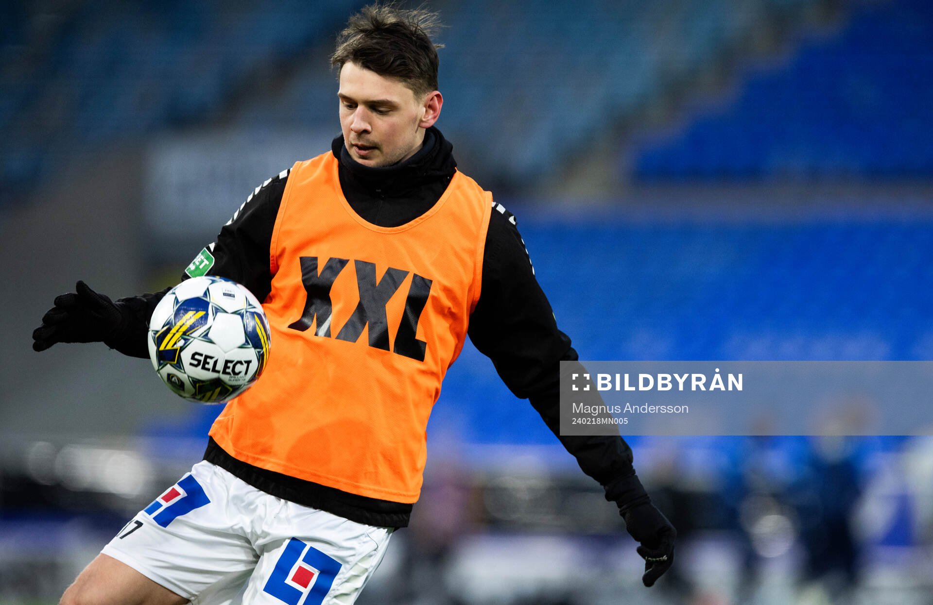 Brages Pontus Jonsson på uppvärmningen