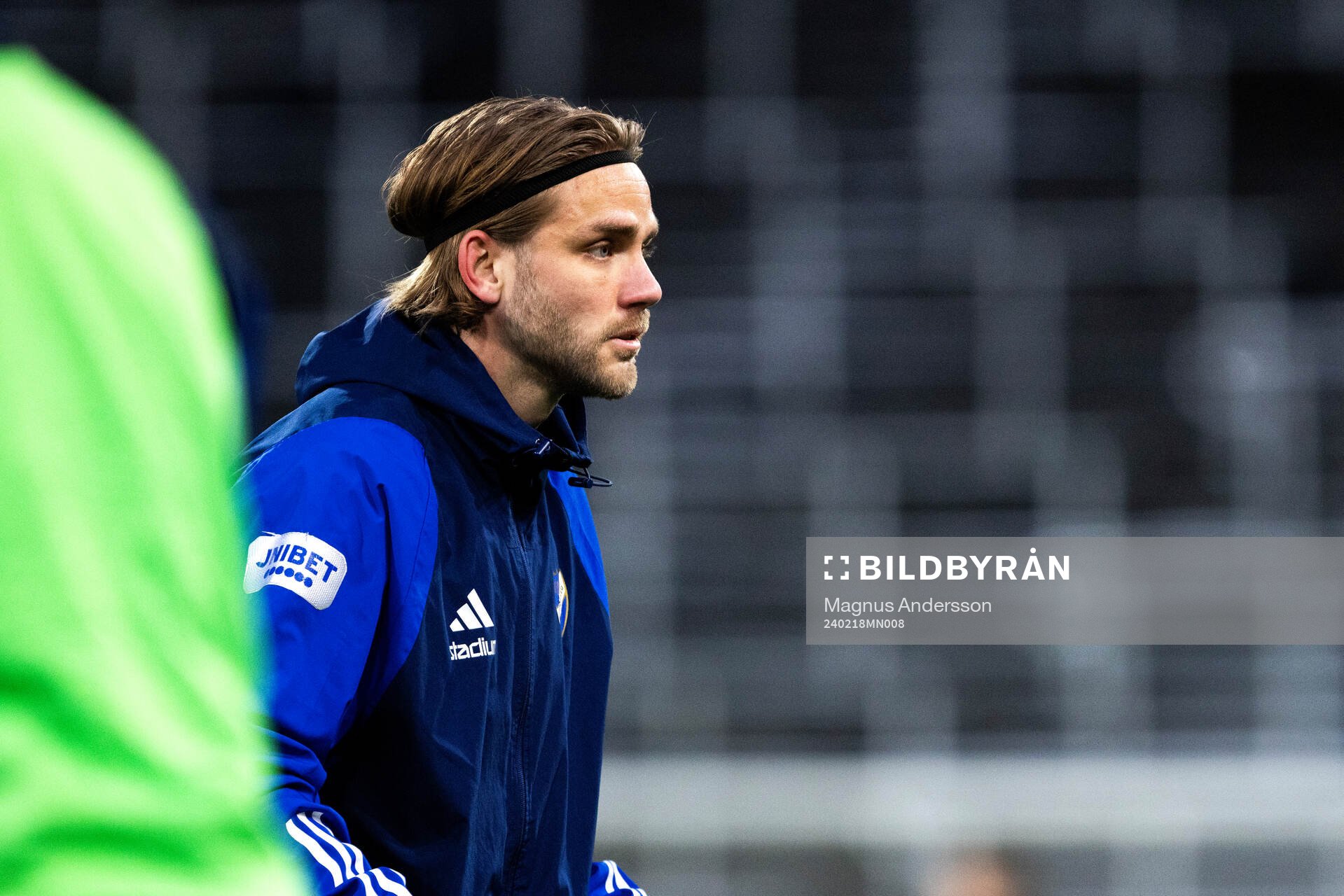 IFK Norrköpings Christoffer Nyman på uppvärmningen