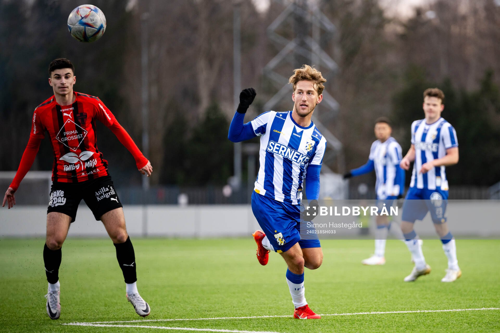 IFK Göteborgs +i19under fotbollsmatchen i Svenska Cupen
