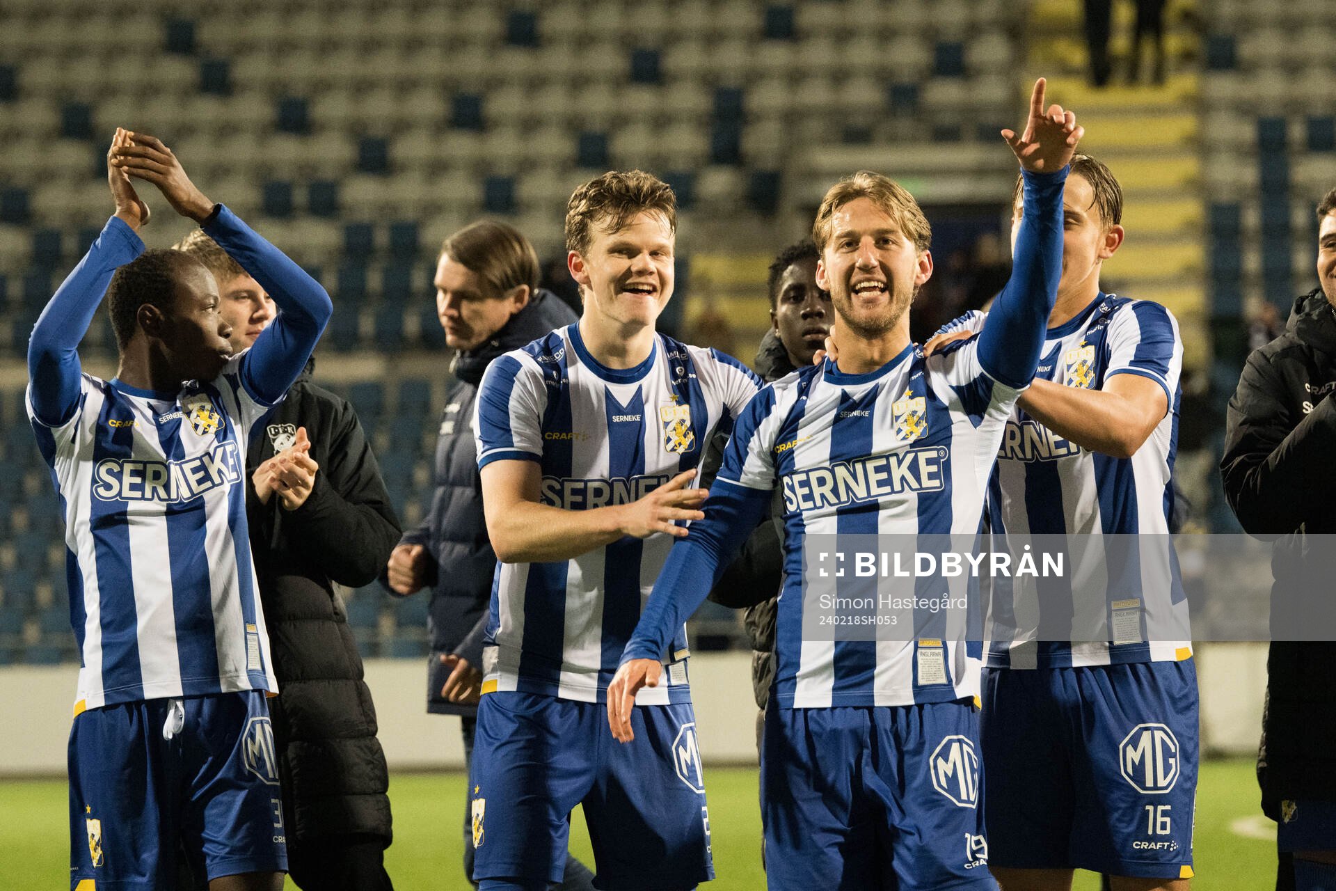 IFK Göteborgs Kolbeinn Thordarson och Arbnor Mucolli jublar