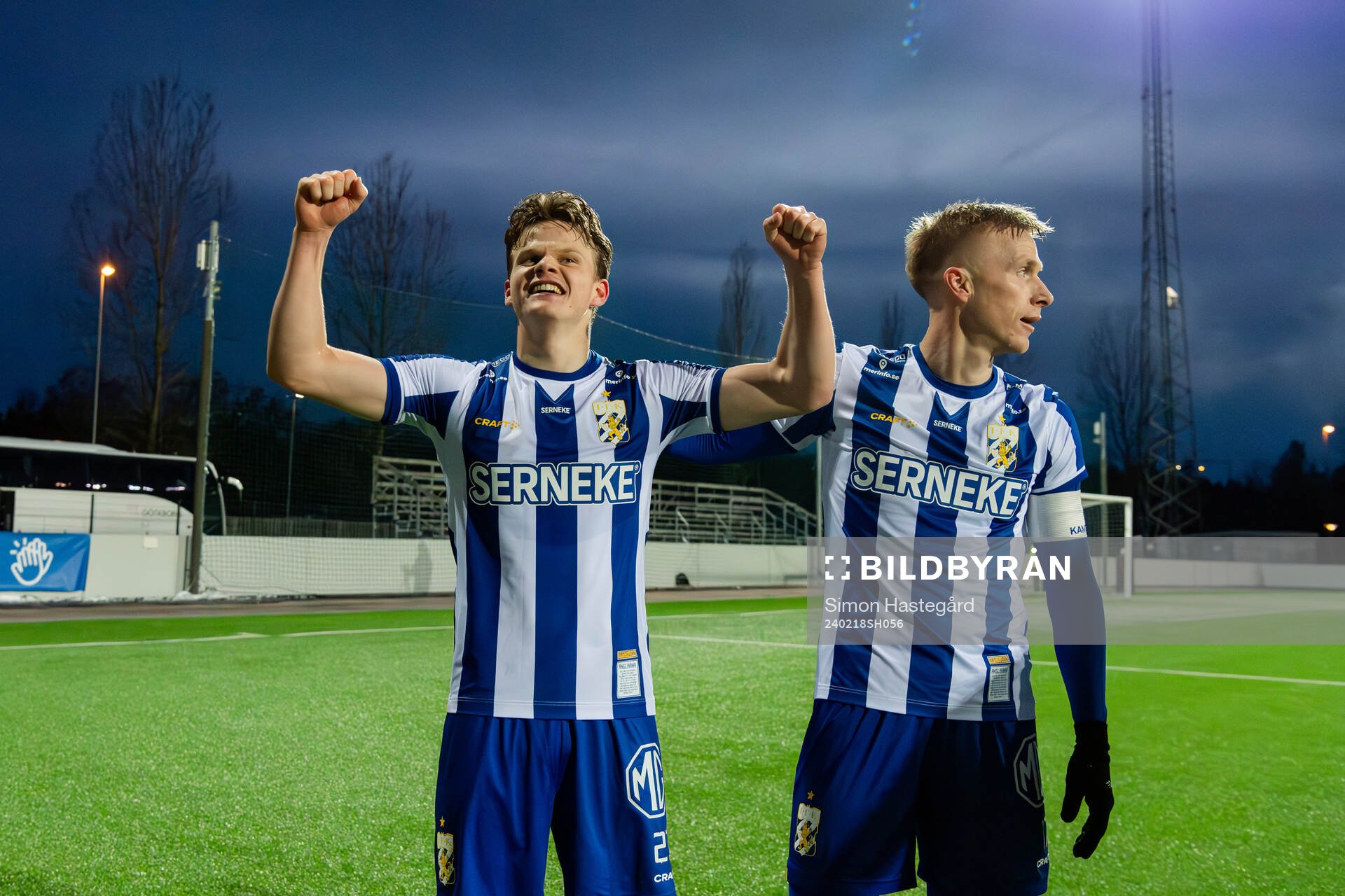 IFK Göteborgs Kolbeinn Thordarson och Oscar Wendt jublar
